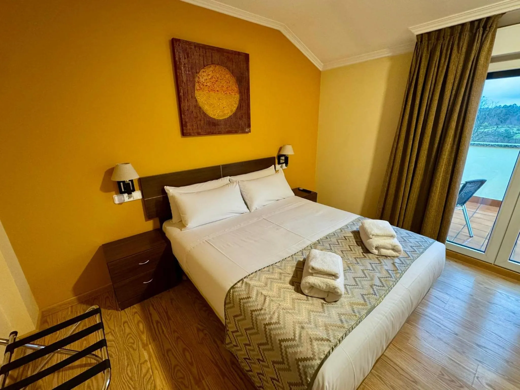 Bed in Hotel Reigosa