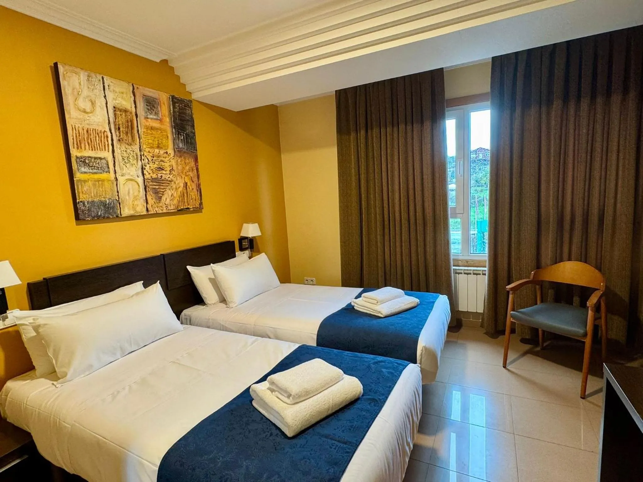 Bed in Hotel Reigosa