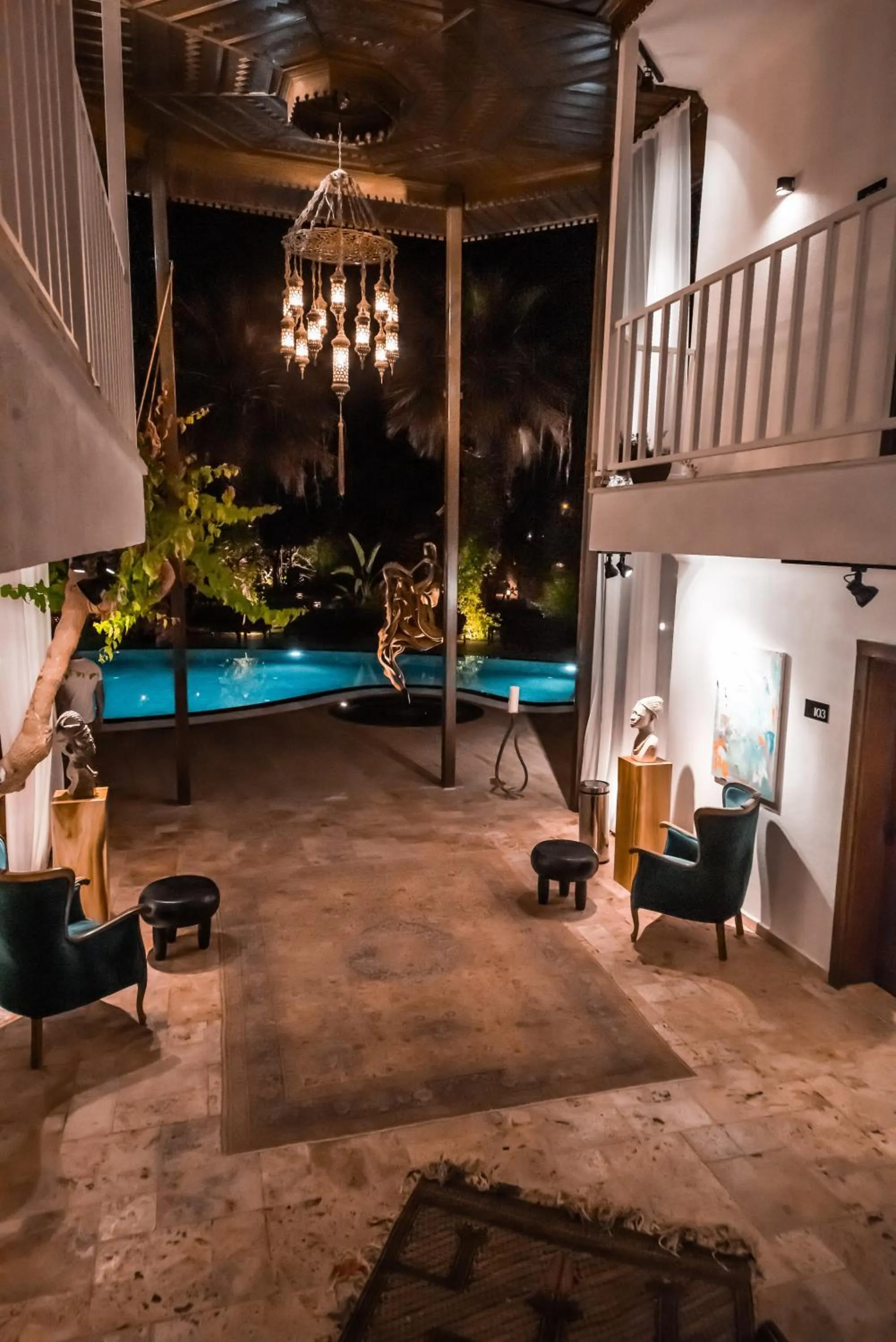 Inner courtyard view in Murat Pasha Mansion