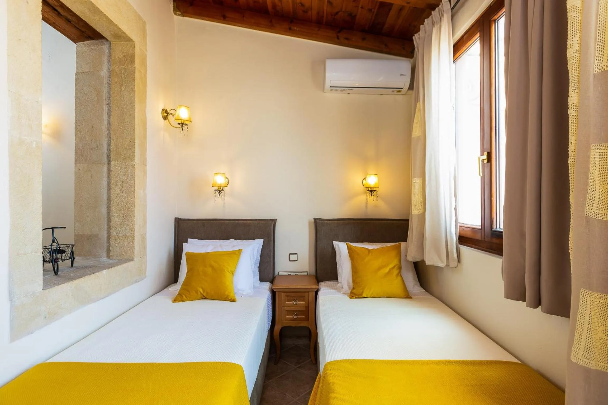 Bed in Phaedra Suites