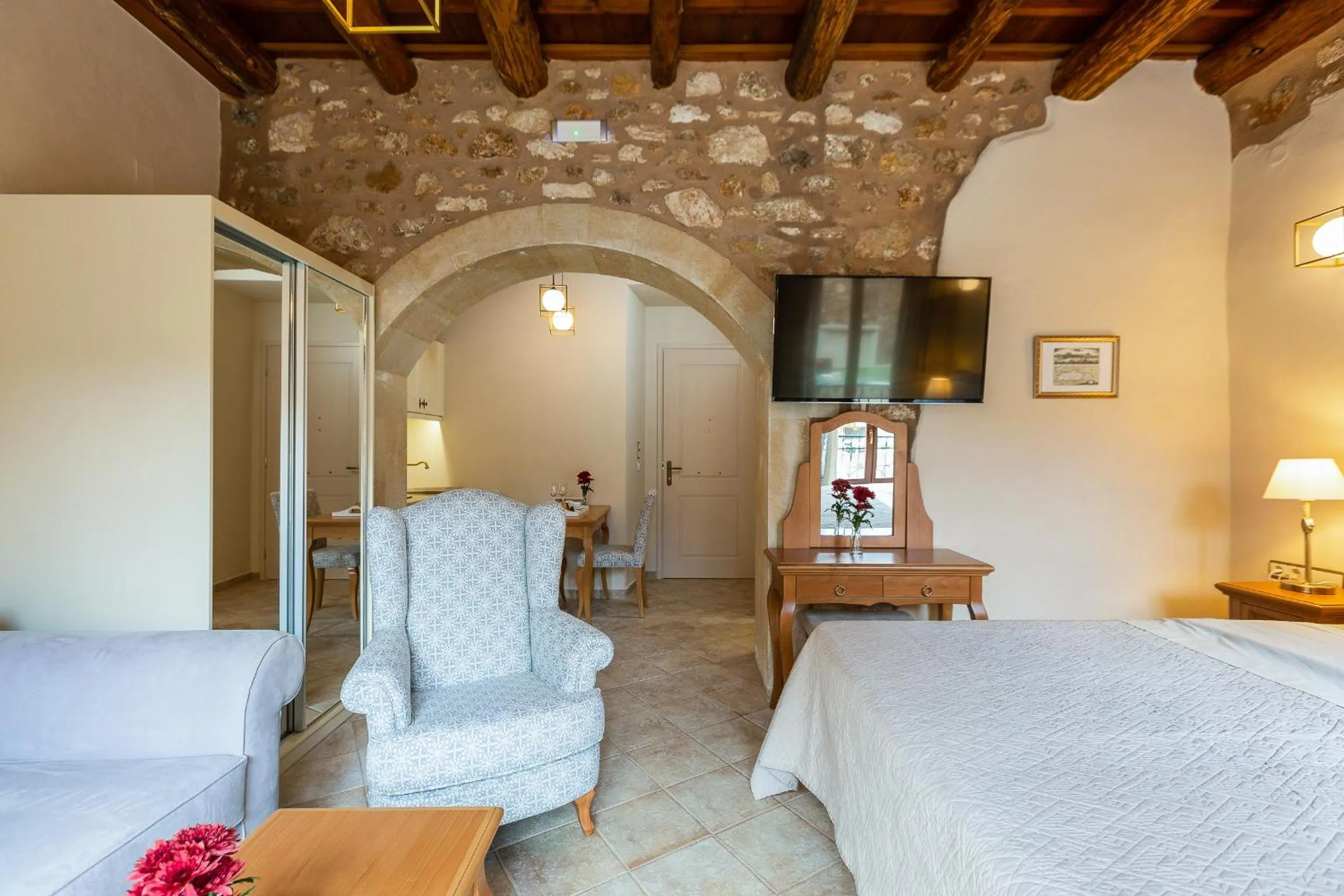 Bed in Phaedra Suites