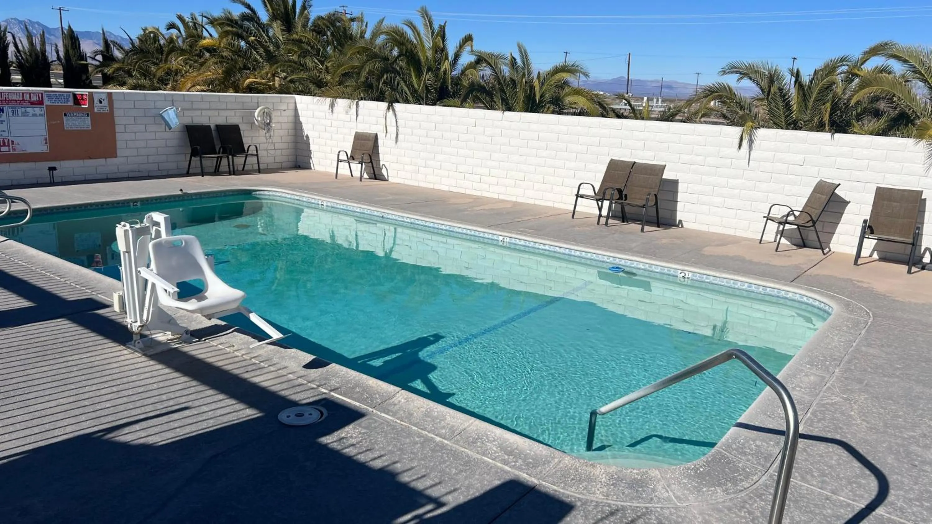 Pool view in Econo Lodge Inn & Suites near China Lake Naval Station