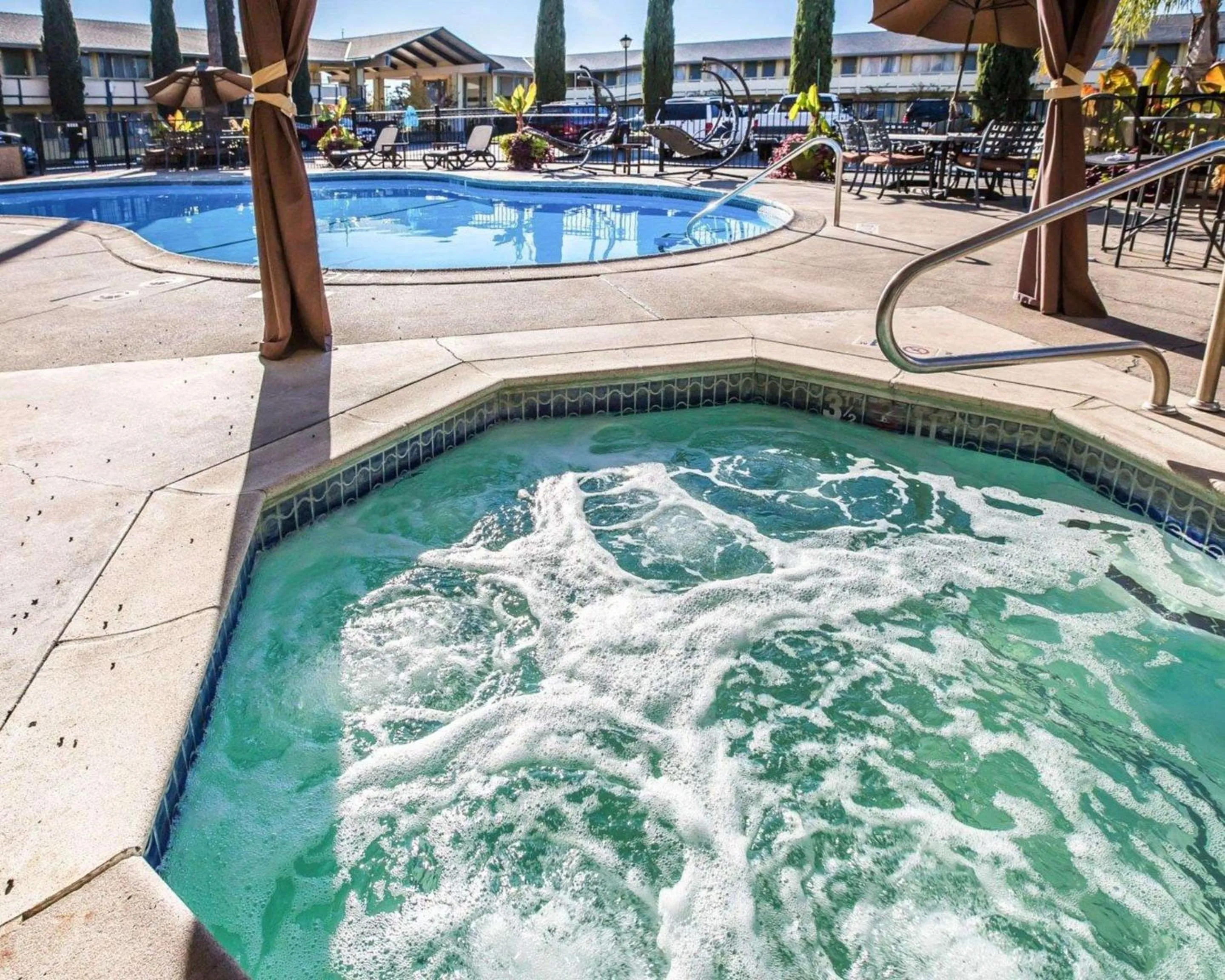 Pool view in Quality Inn & Suites Cameron Park Shingle Springs