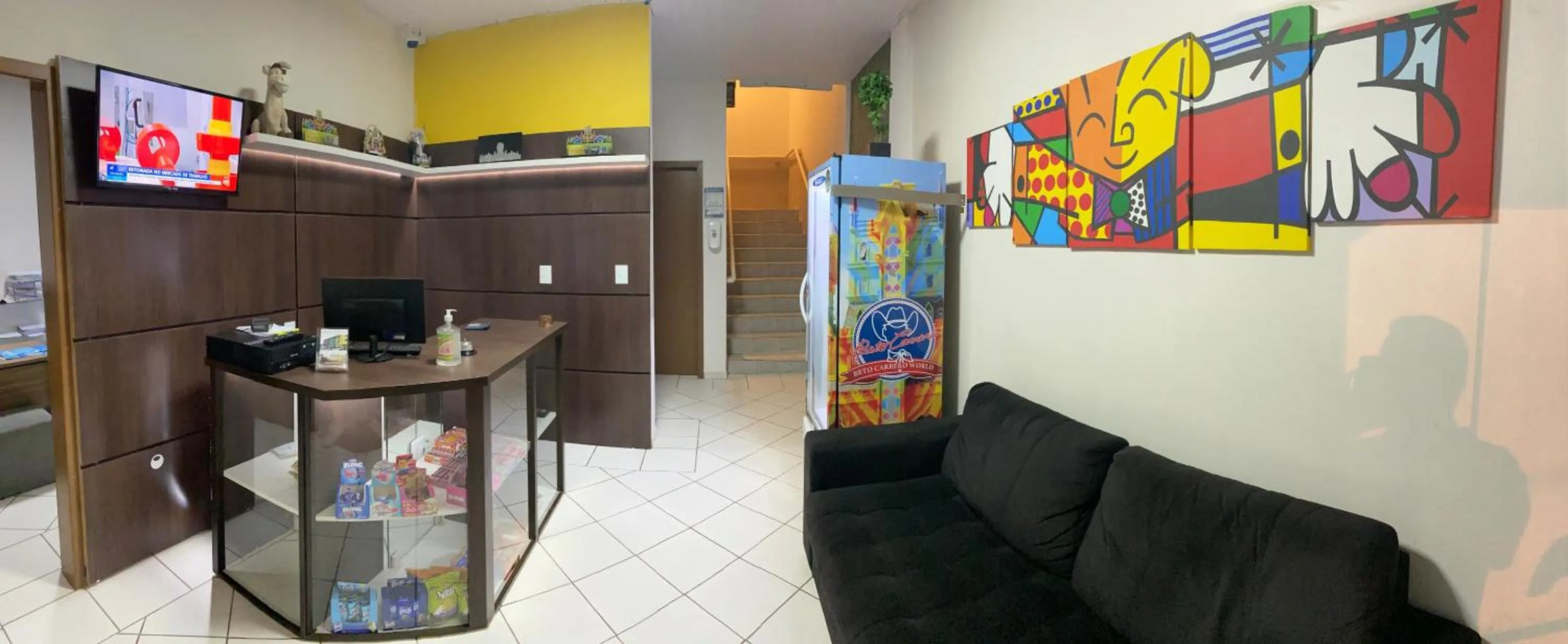 Lobby or reception in Pousada Cores