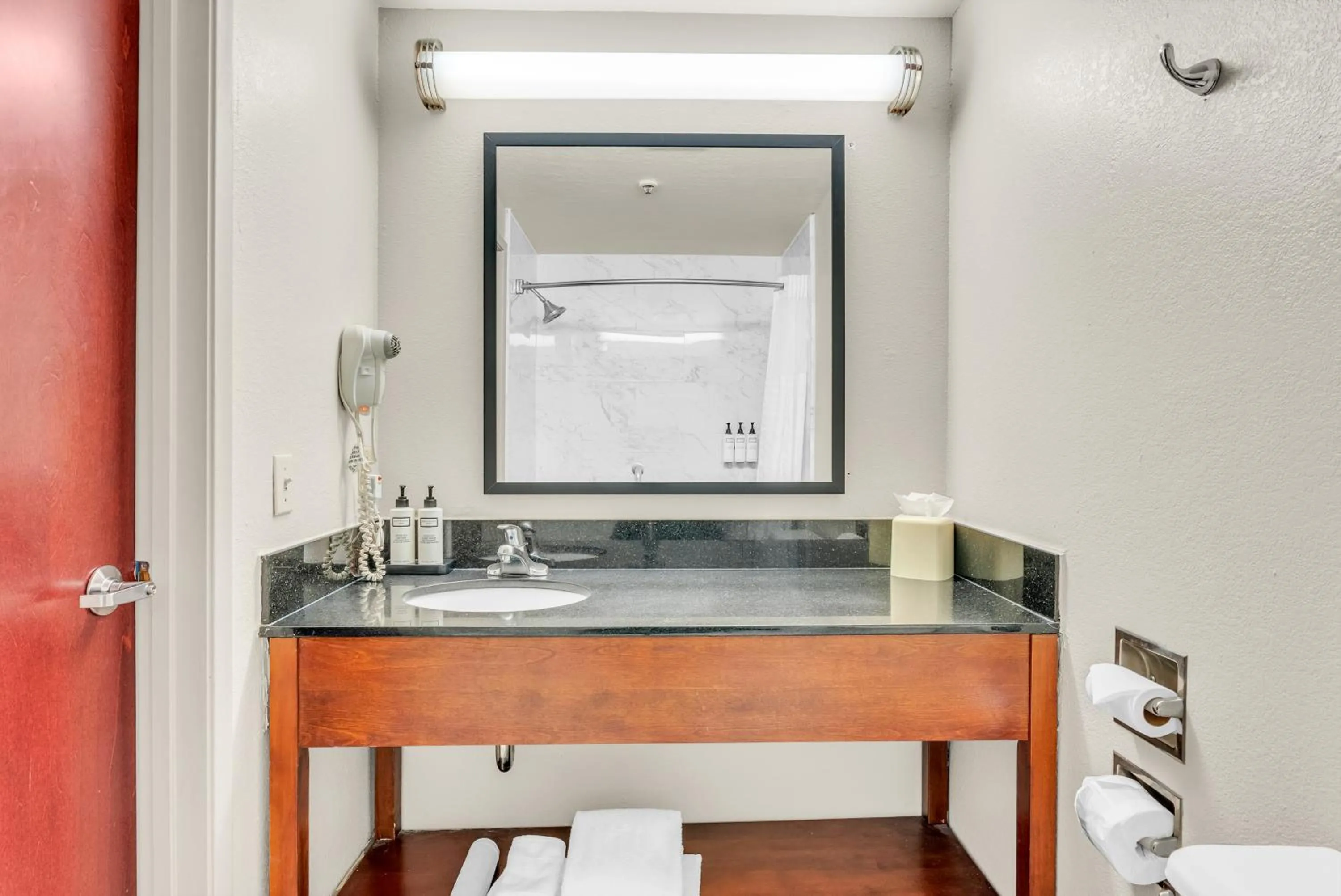 Bathroom in Wyndham Garden Newark Fremont Silicon Valley