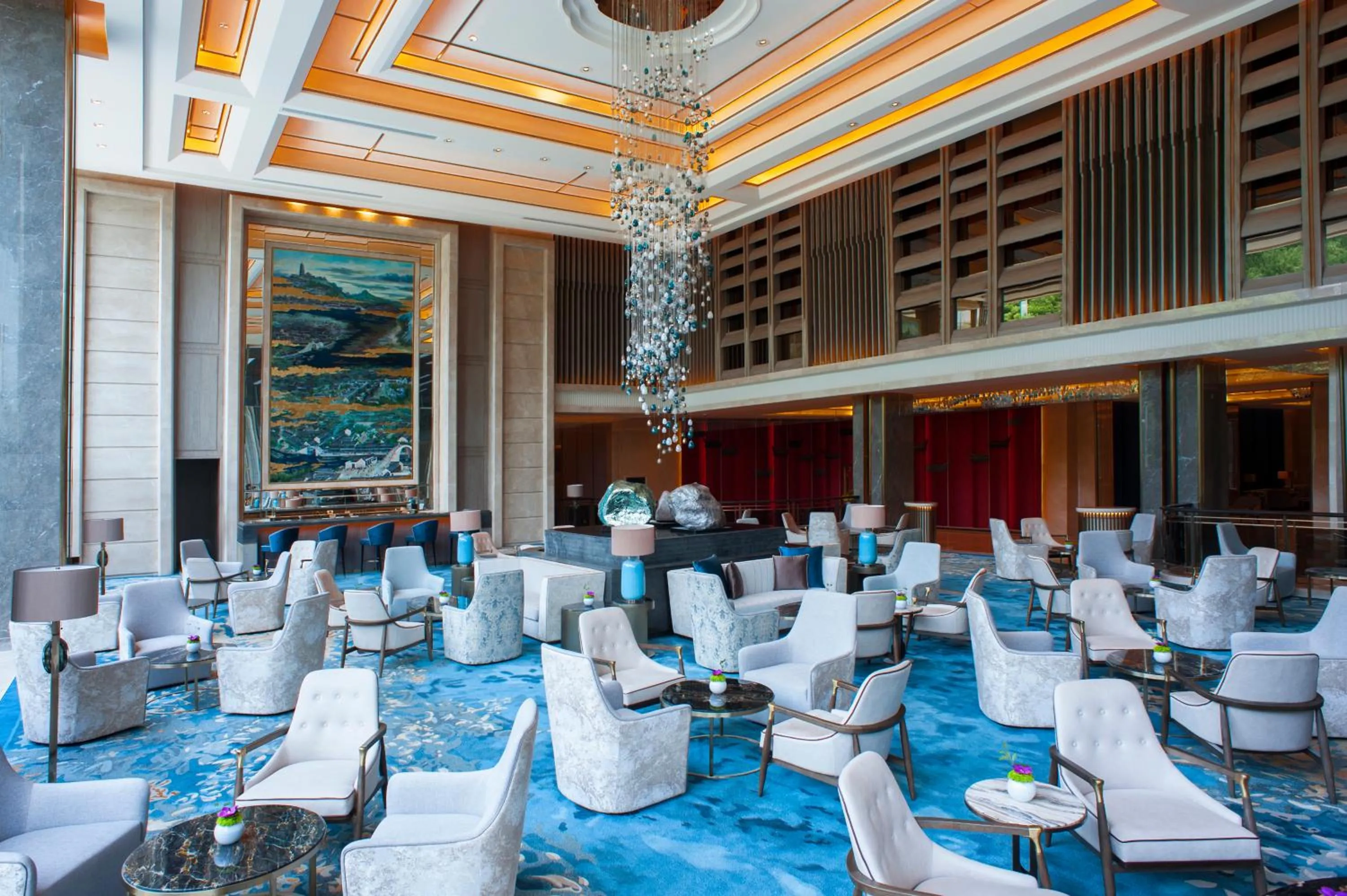 Lounge or bar in Shangri-La Yuanqu, Suzhou