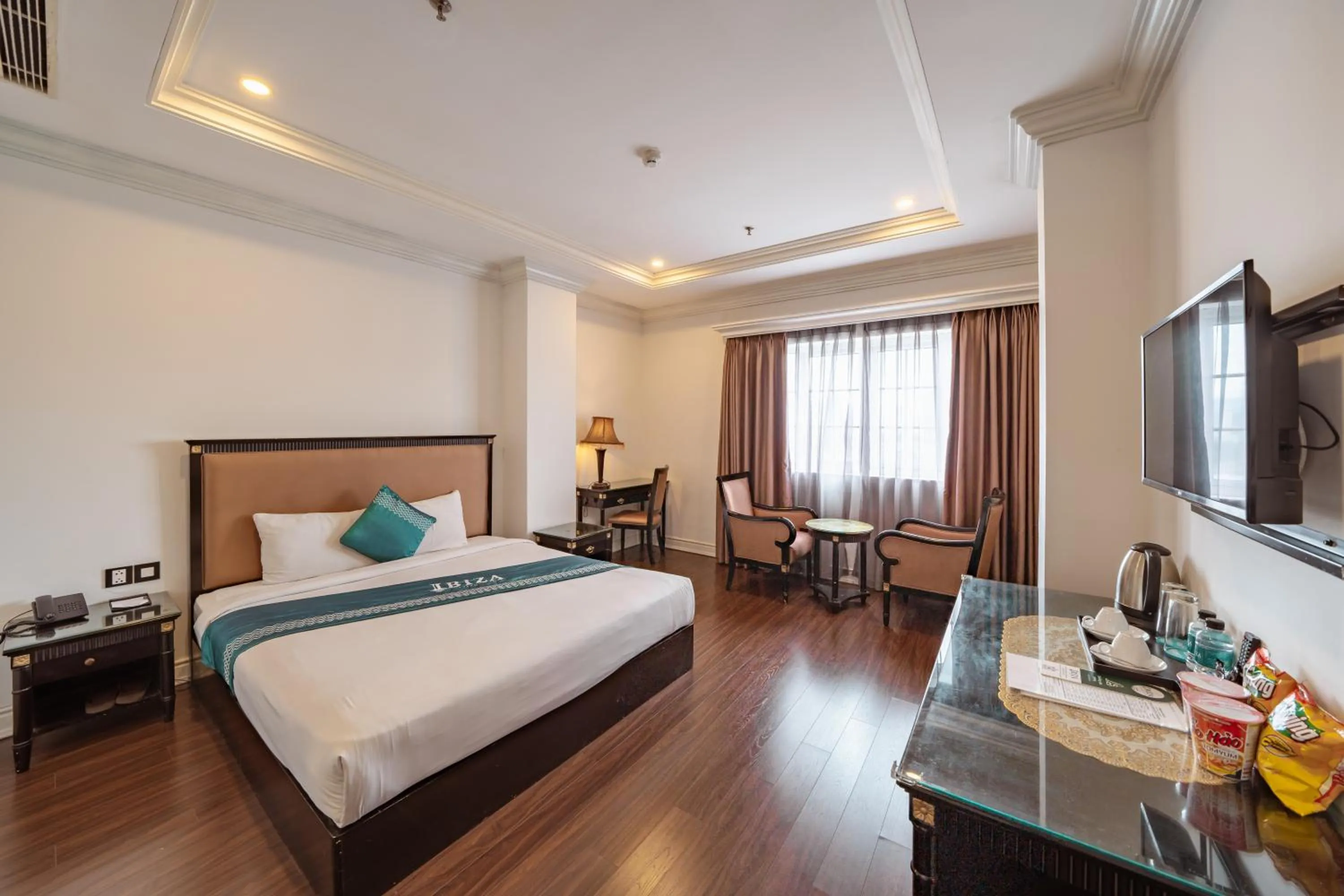 Bathroom, Bed in IBIZA Riverfront Da Nang Hotel