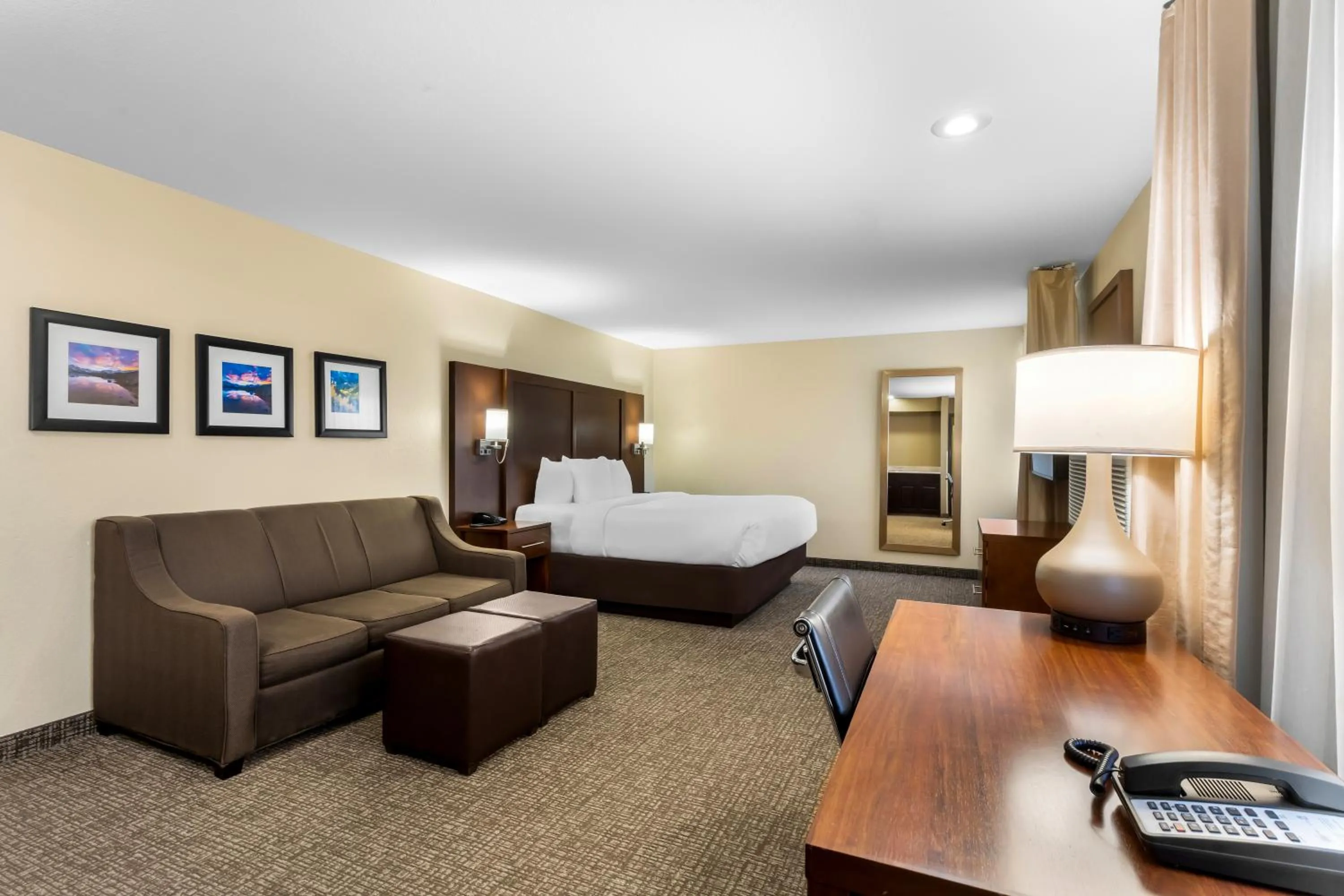 View (from property/room), Bed in Comfort Inn & Suites Greeley