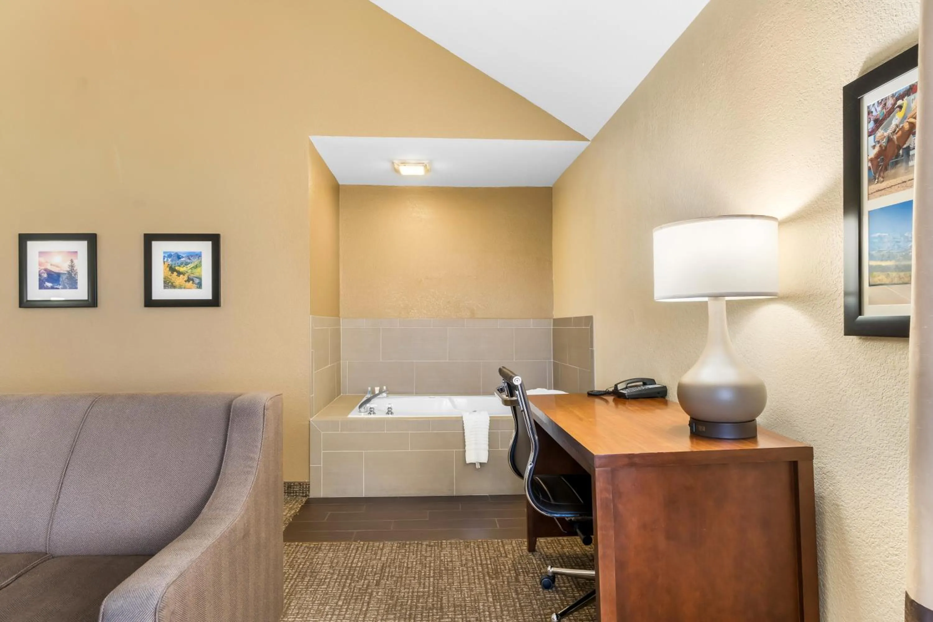 View (from property/room), Bed in Comfort Inn & Suites Greeley