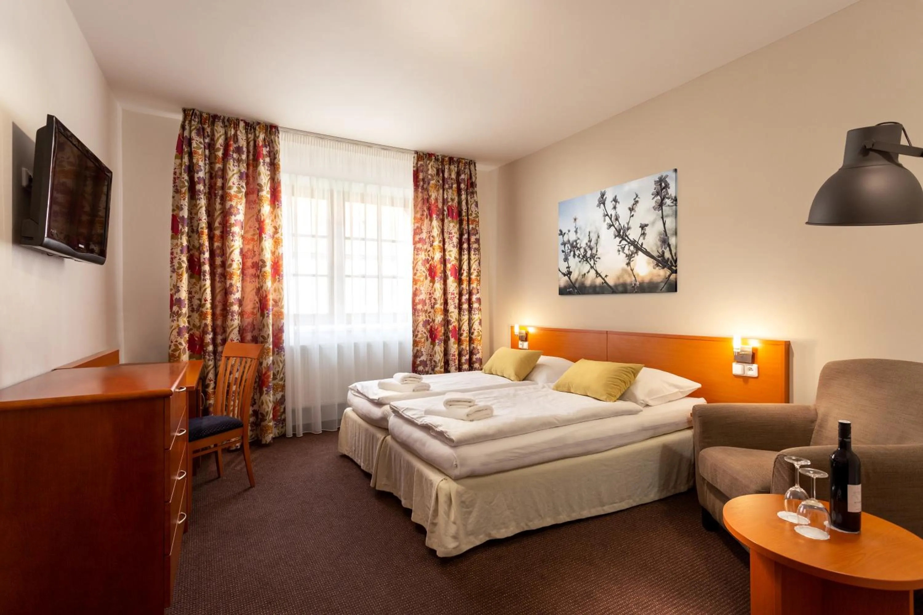 Bed in Wine Wellness Hotel Amande Hustopeče