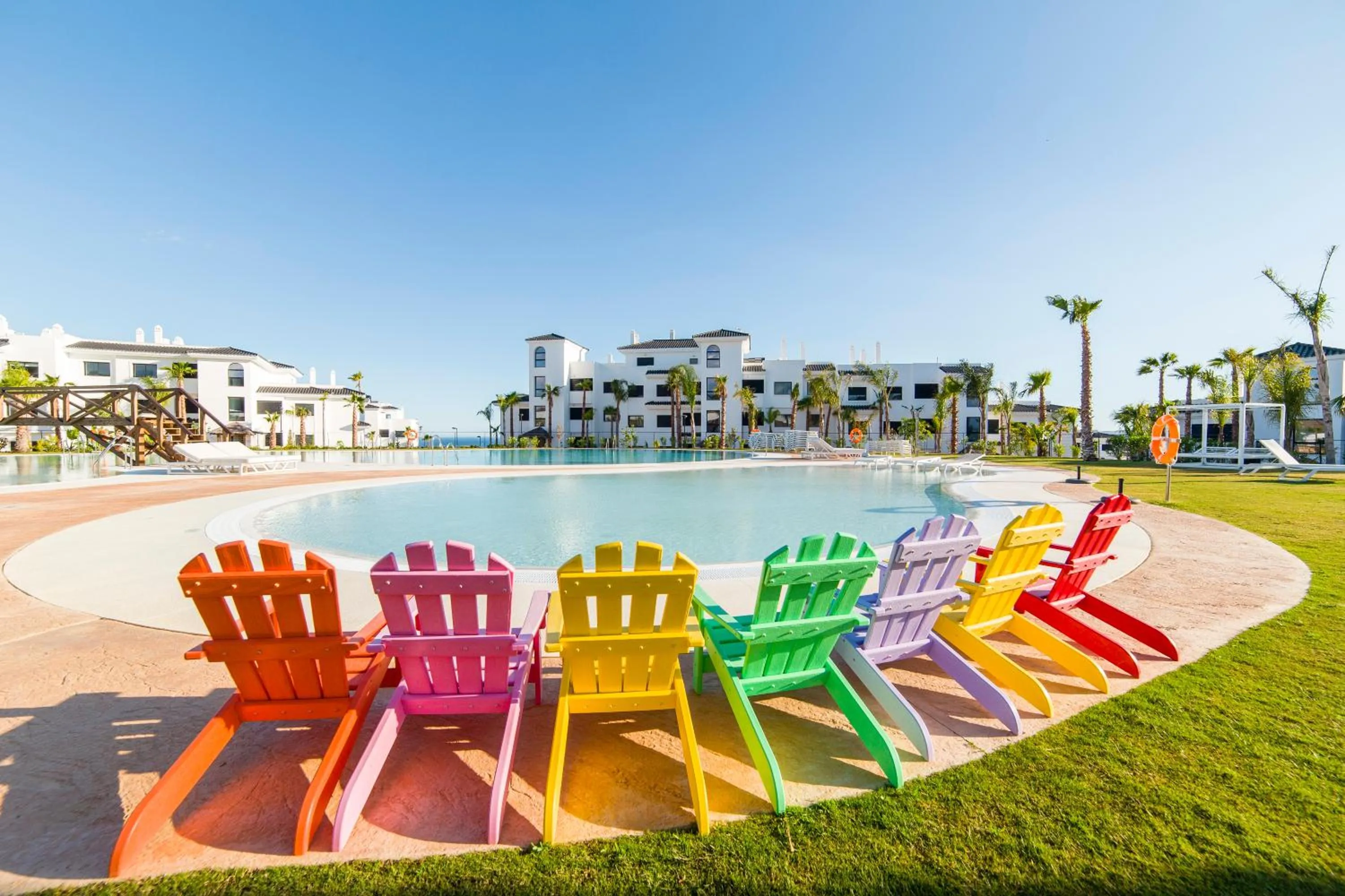 Pool view in Estepona Holiday Hills