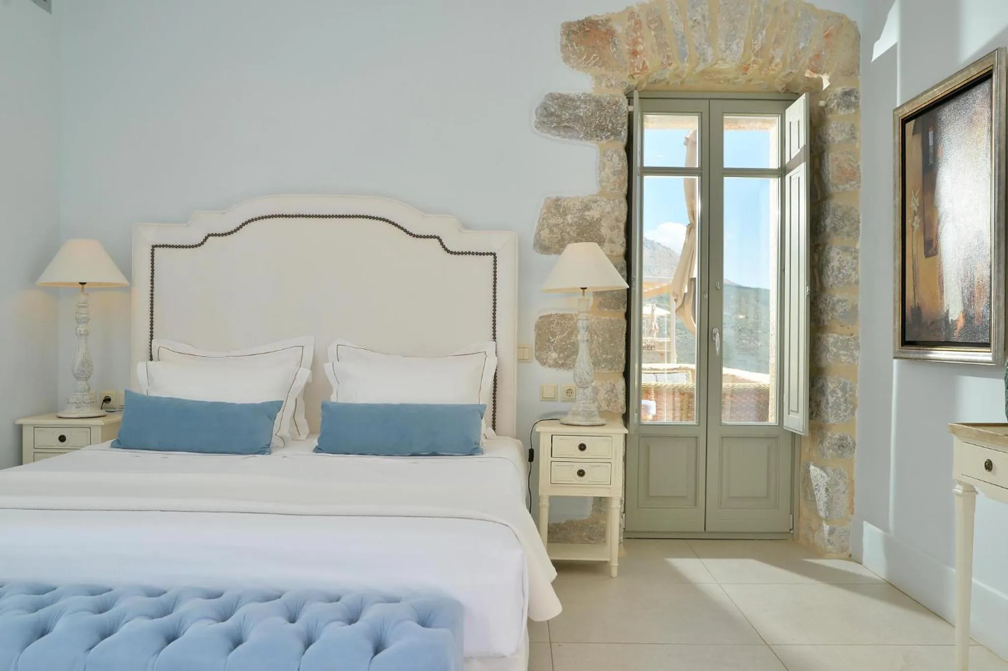 Bed in Akrolithi Boutique Hotel & Suites