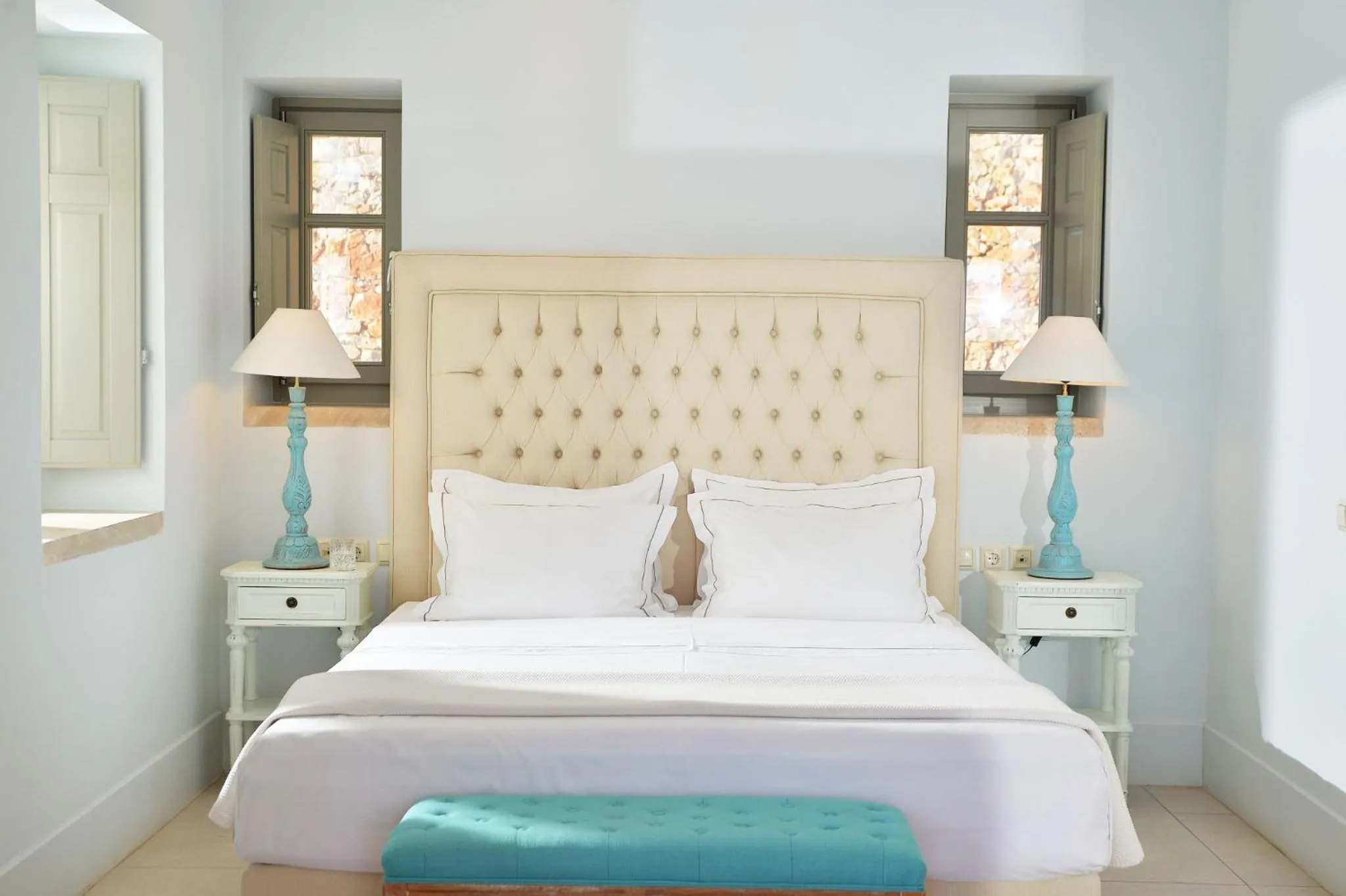 Bed in Akrolithi Boutique Hotel & Suites