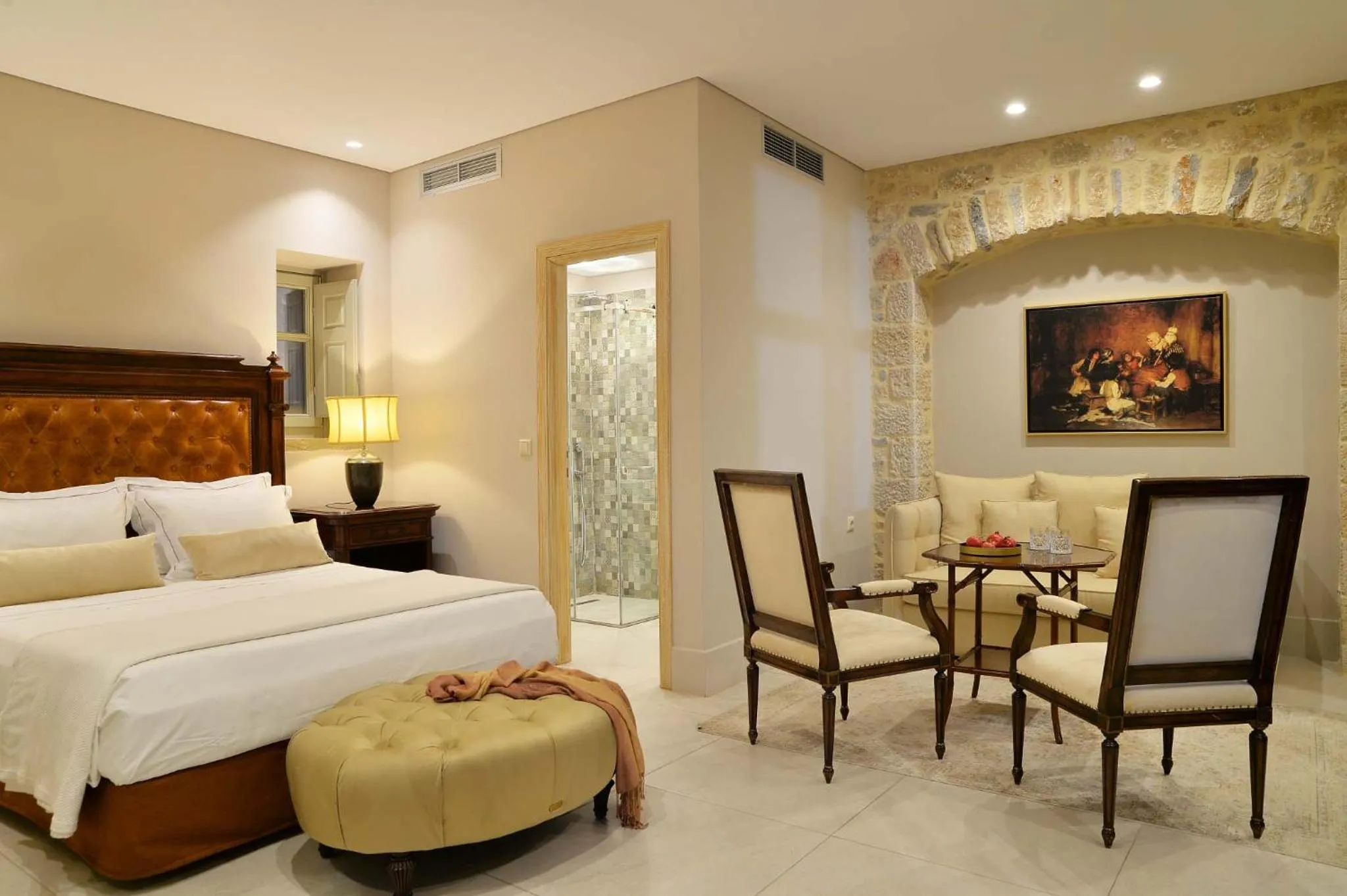 Bed in Akrolithi Boutique Hotel & Suites