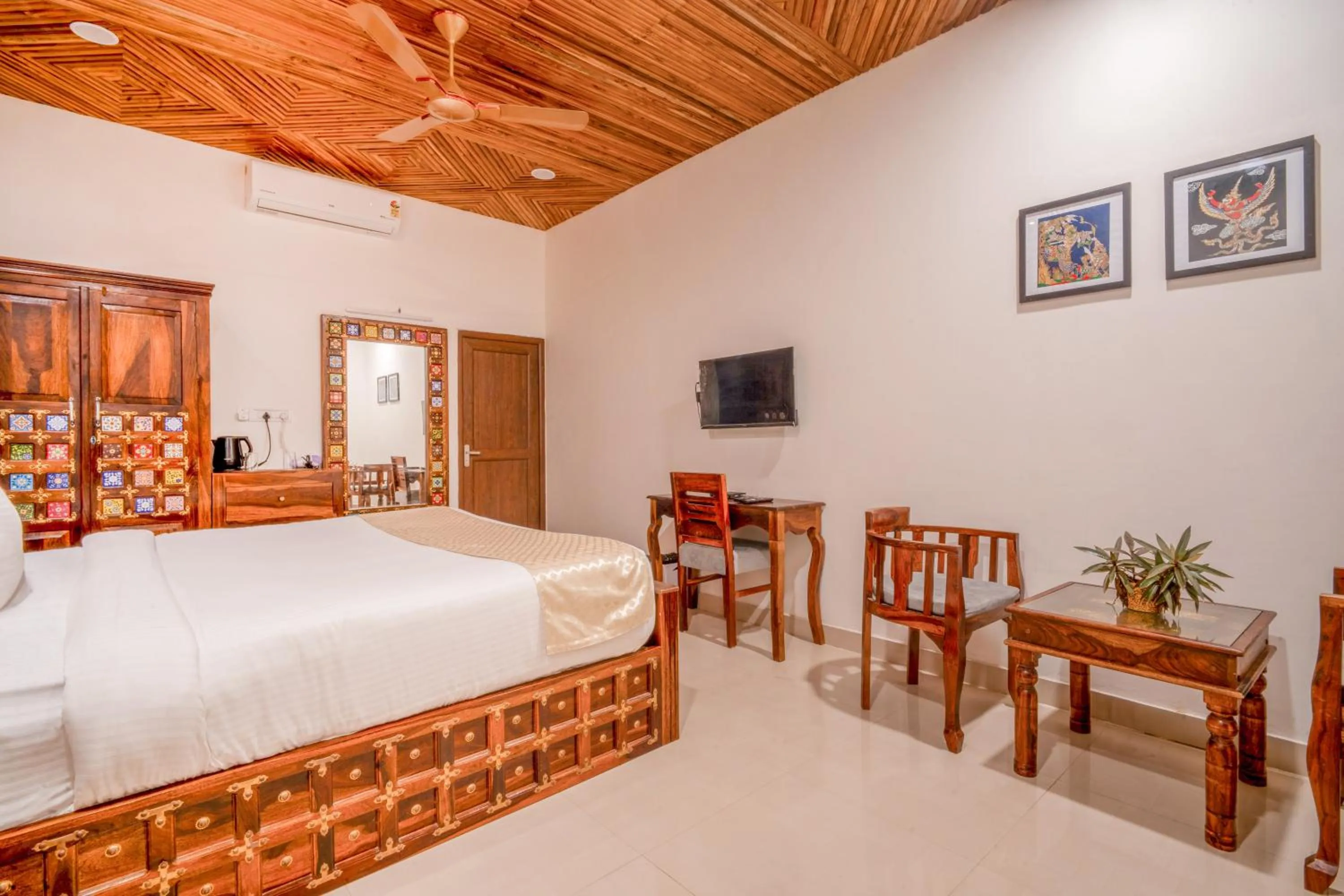 Bed in Rainforest Resort