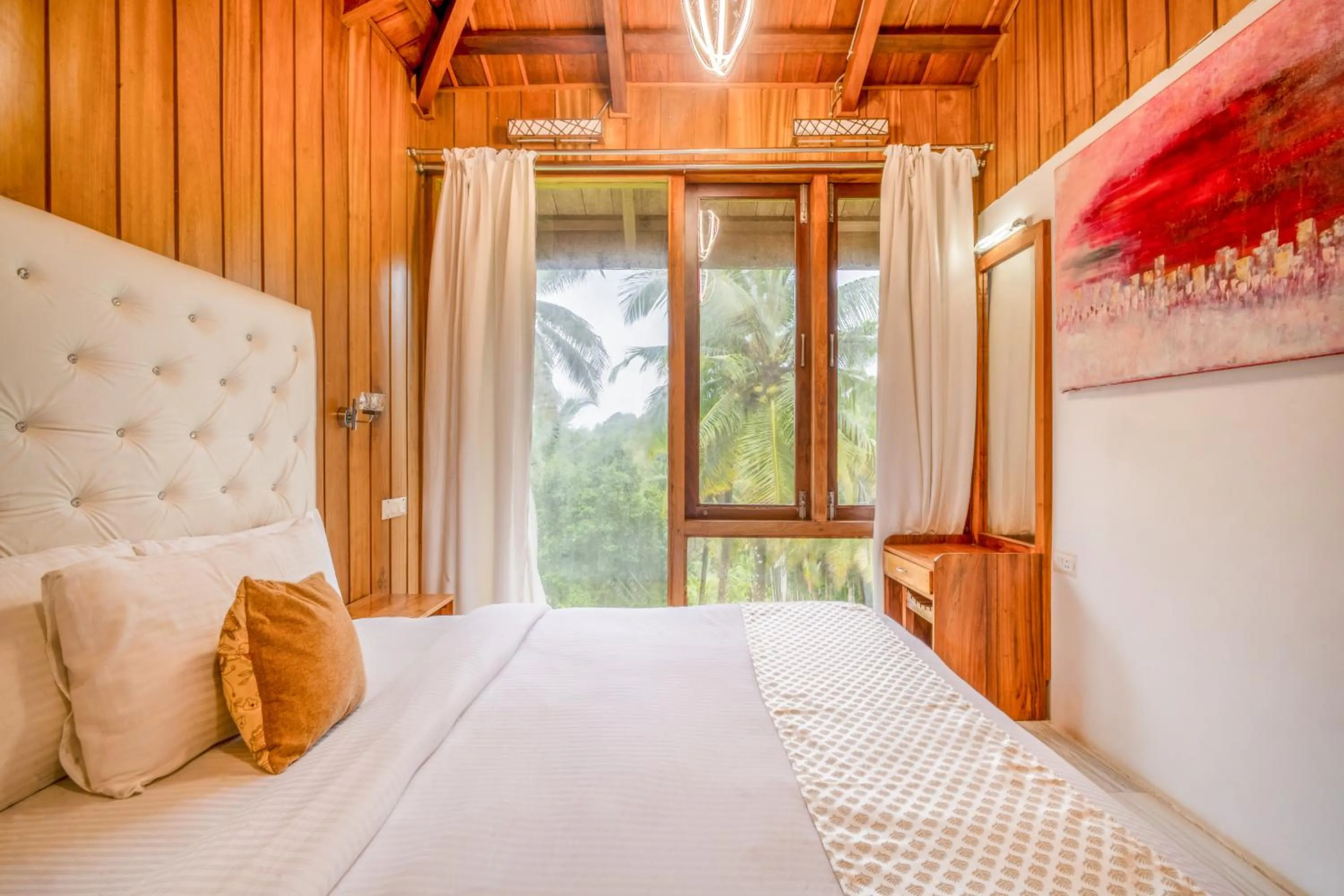 Bed in Rainforest Resort