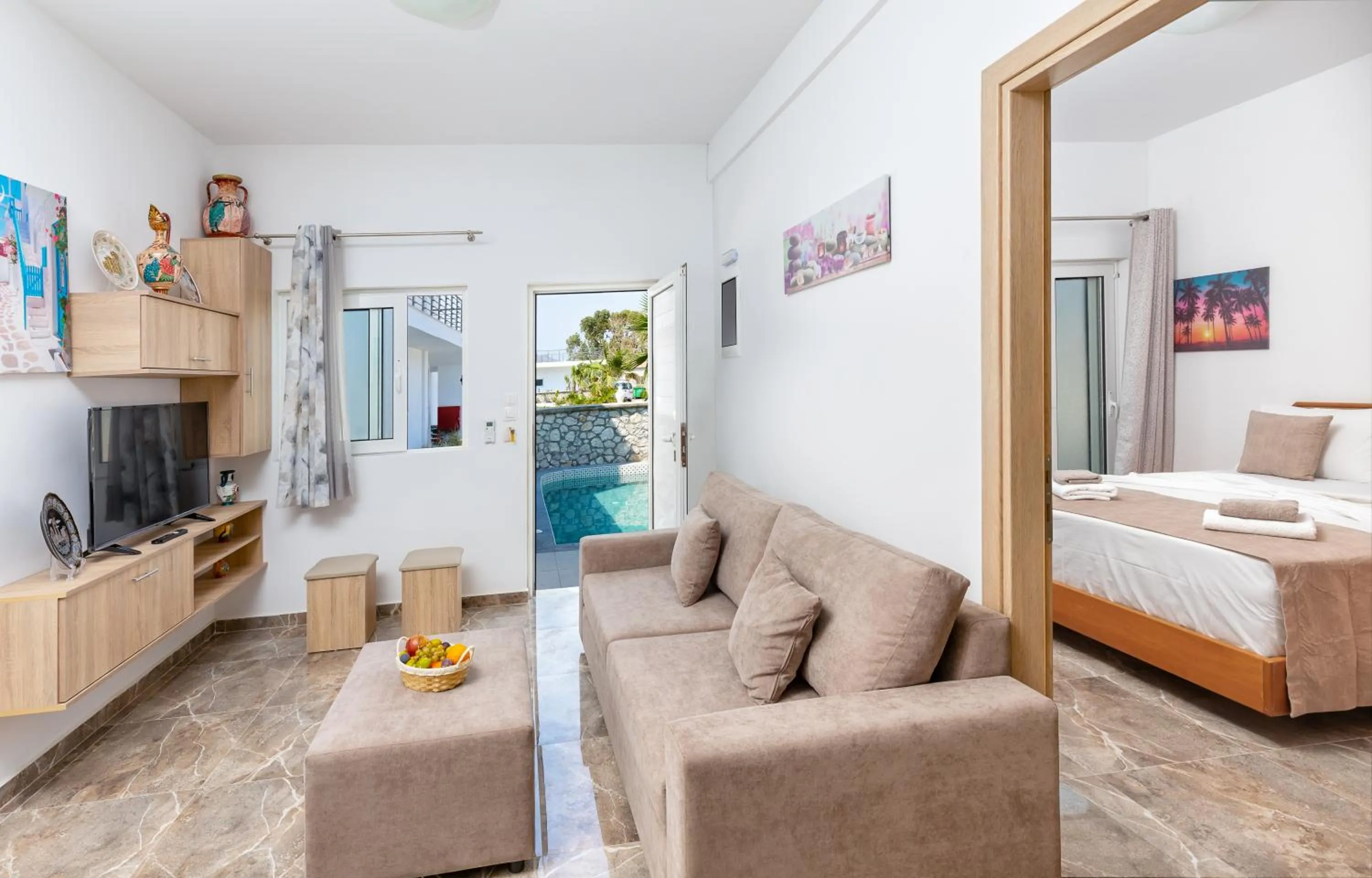 Living room, Bed in Paradise Garden