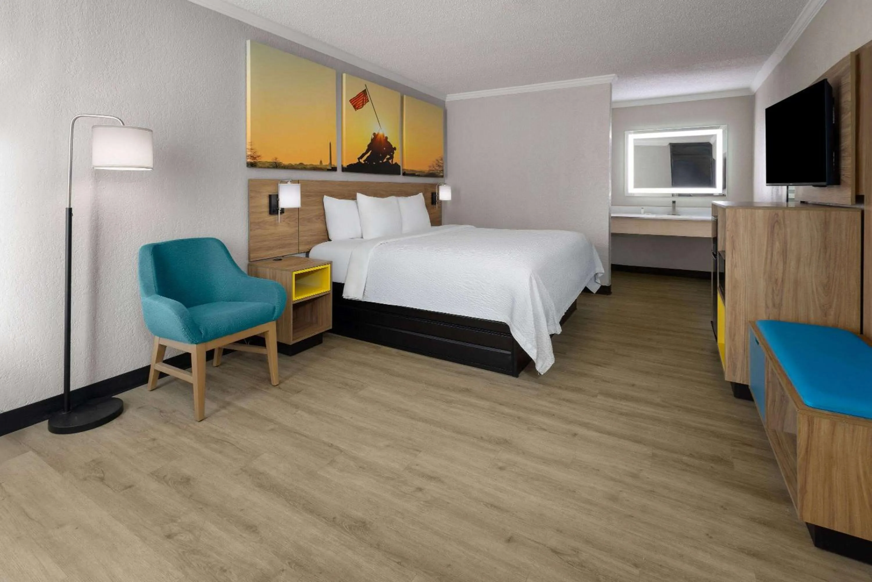 Photo of the whole room, Bed in Days Inn by Wyndham Hinesville Near Fort Stewart, Newly Renovated, Free Hot Breakfast, Restaurant and Bar