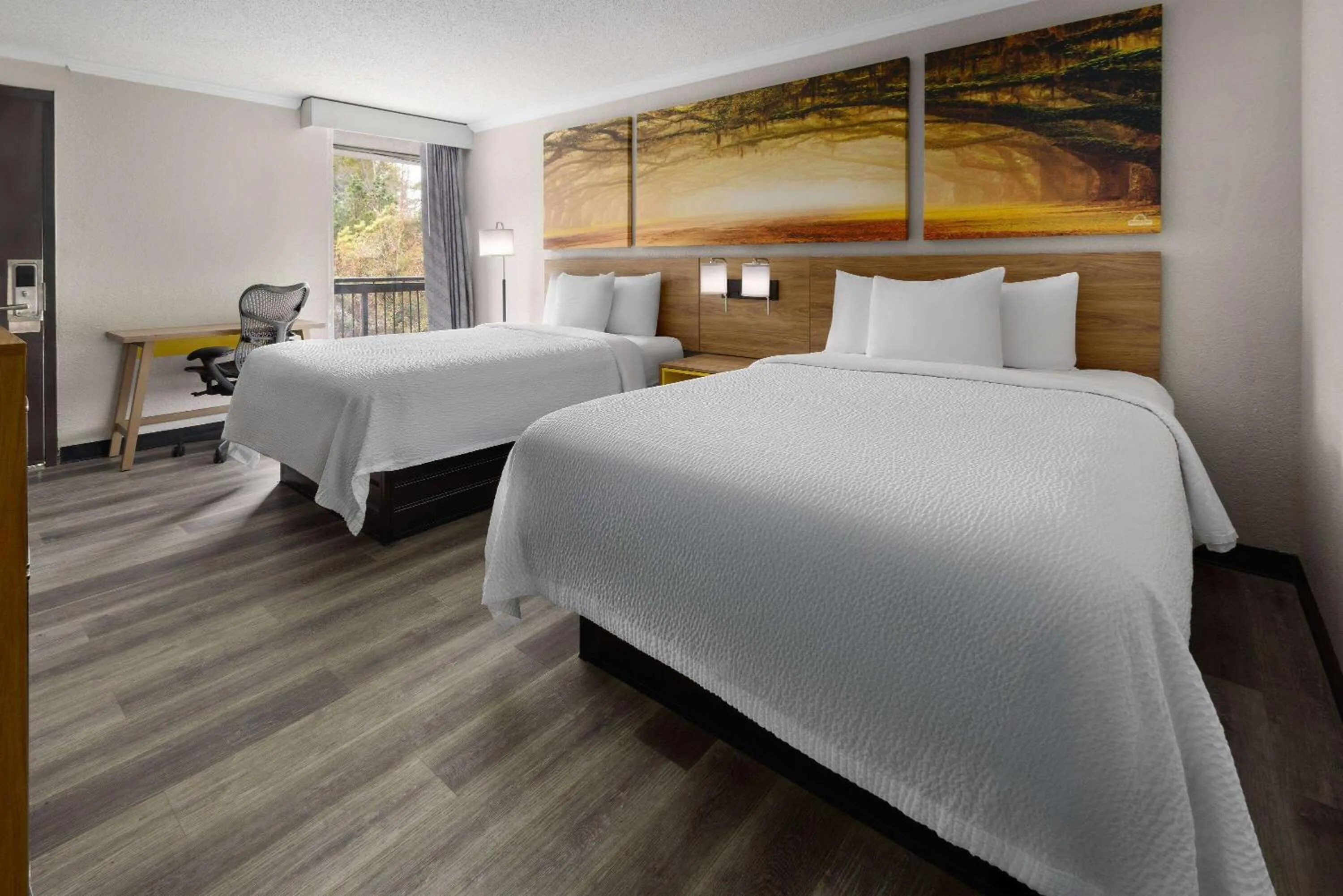 Photo of the whole room, Bed in Days Inn by Wyndham Hinesville Near Fort Stewart, Newly Renovated, Free Hot Breakfast, Restaurant and Bar