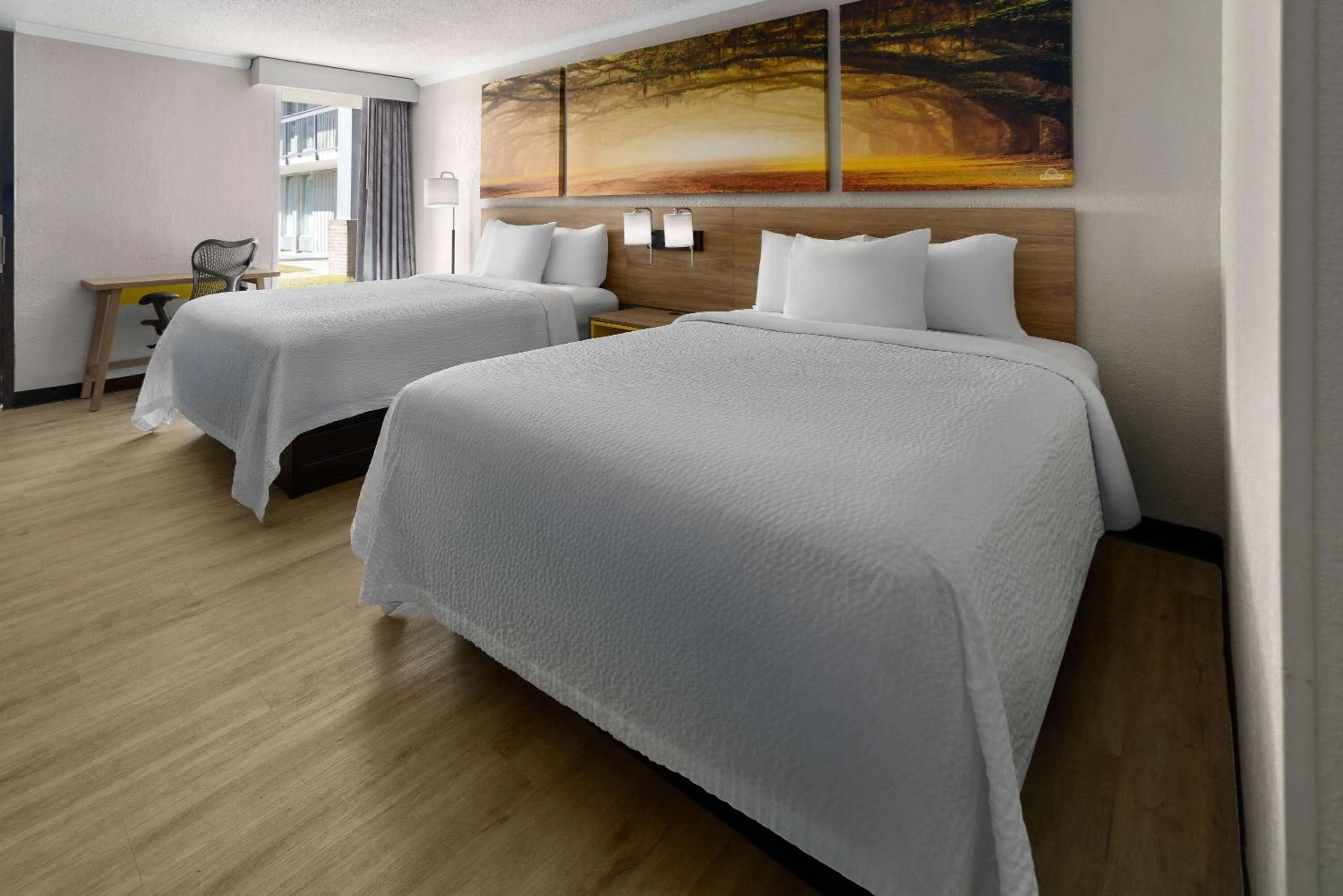 Photo of the whole room, Bed in Days Inn by Wyndham Hinesville Near Fort Stewart, Newly Renovated, Free Hot Breakfast, Restaurant and Bar