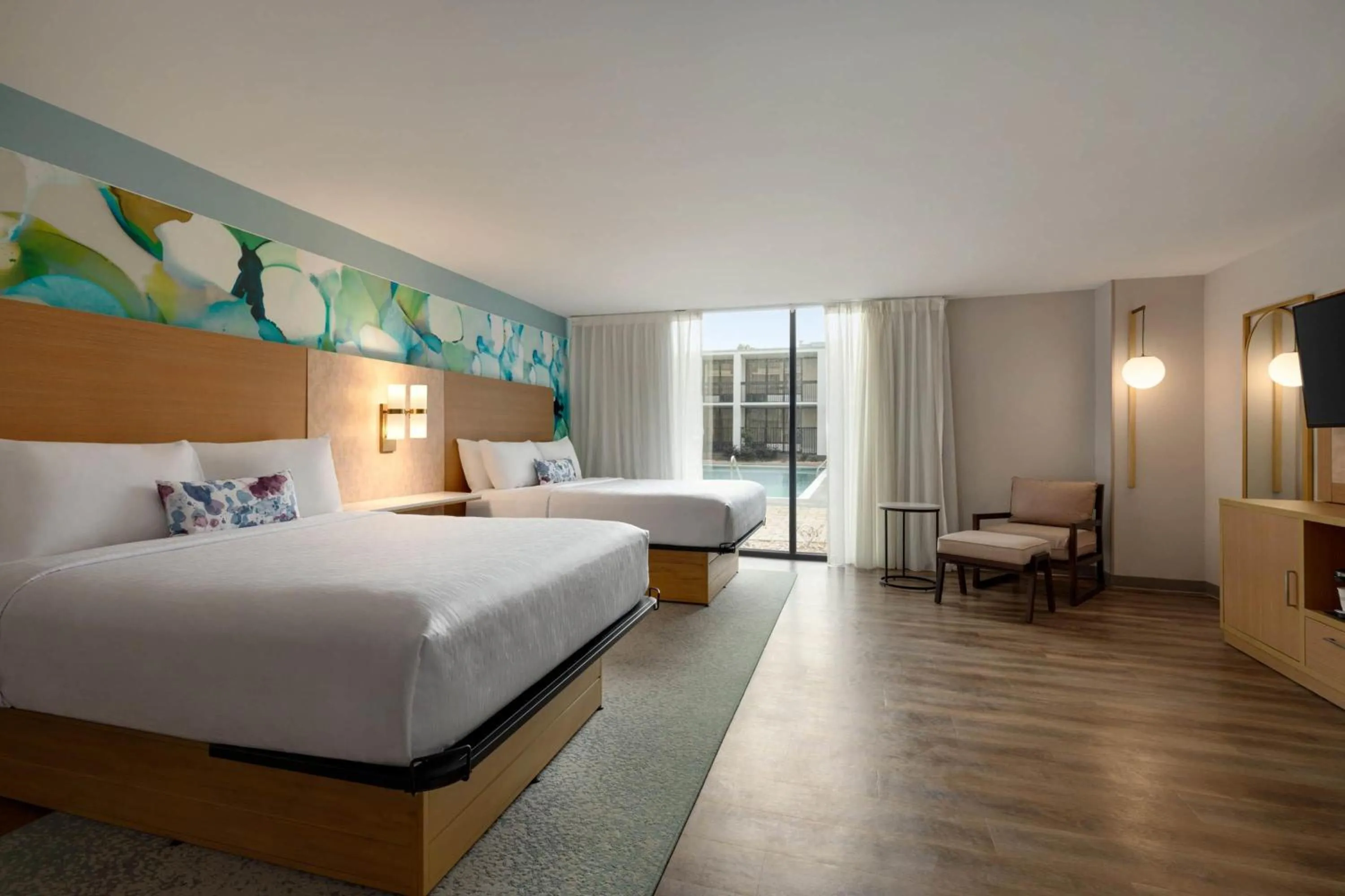 Photo of the whole room, Bed in Wyndham Garden Atlanta Airport