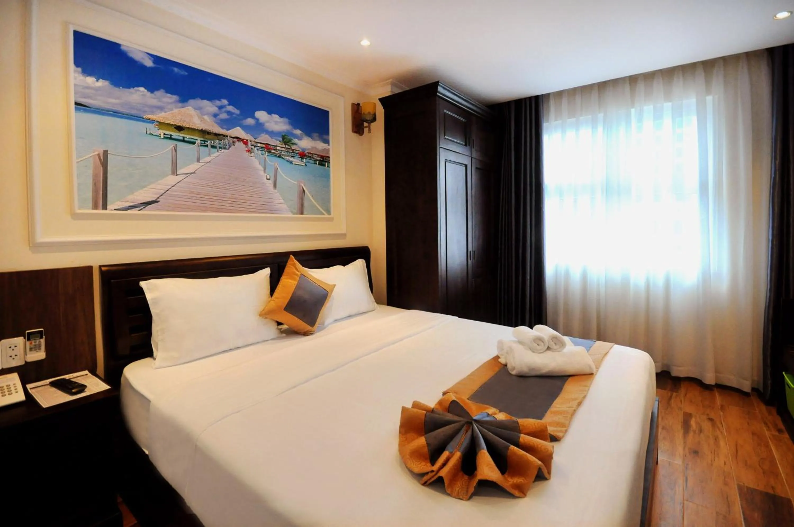 Bed in Apollo Hotel Nha Trang Beach