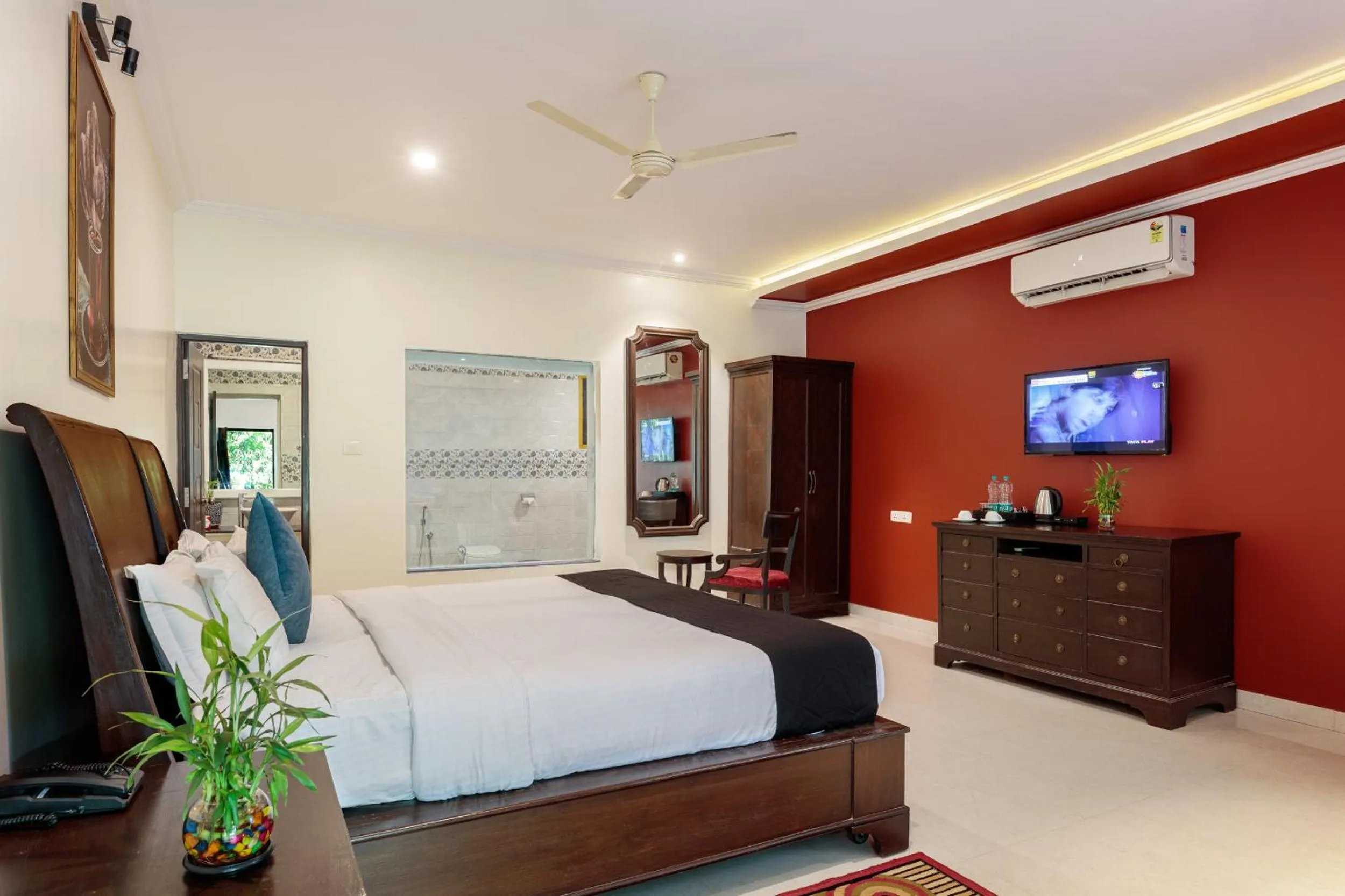 Bed in Wild Berry Resort Agonda