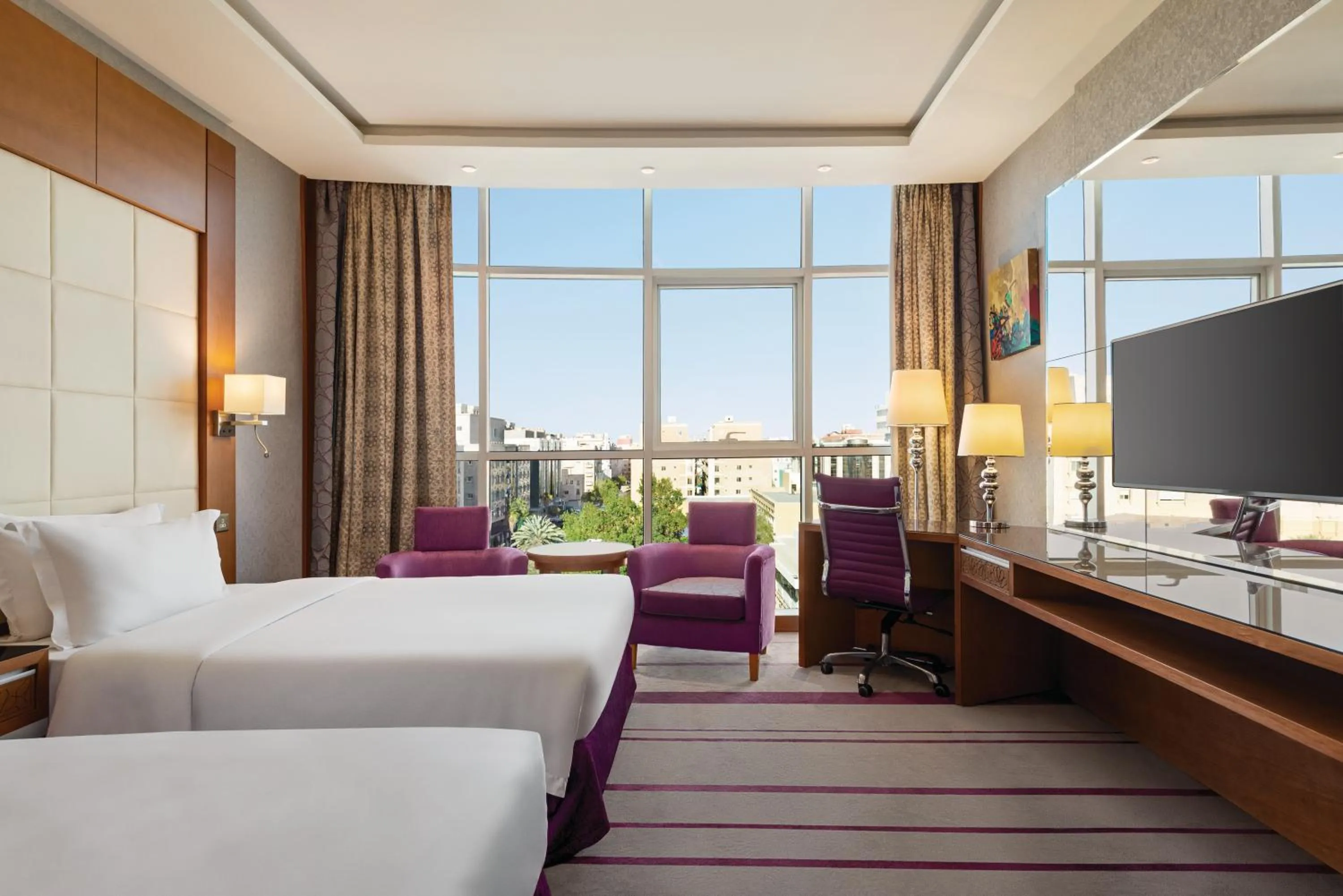 Seating area, Bed in Vivid Jeddah Hotel, a member of Radisson Individuals