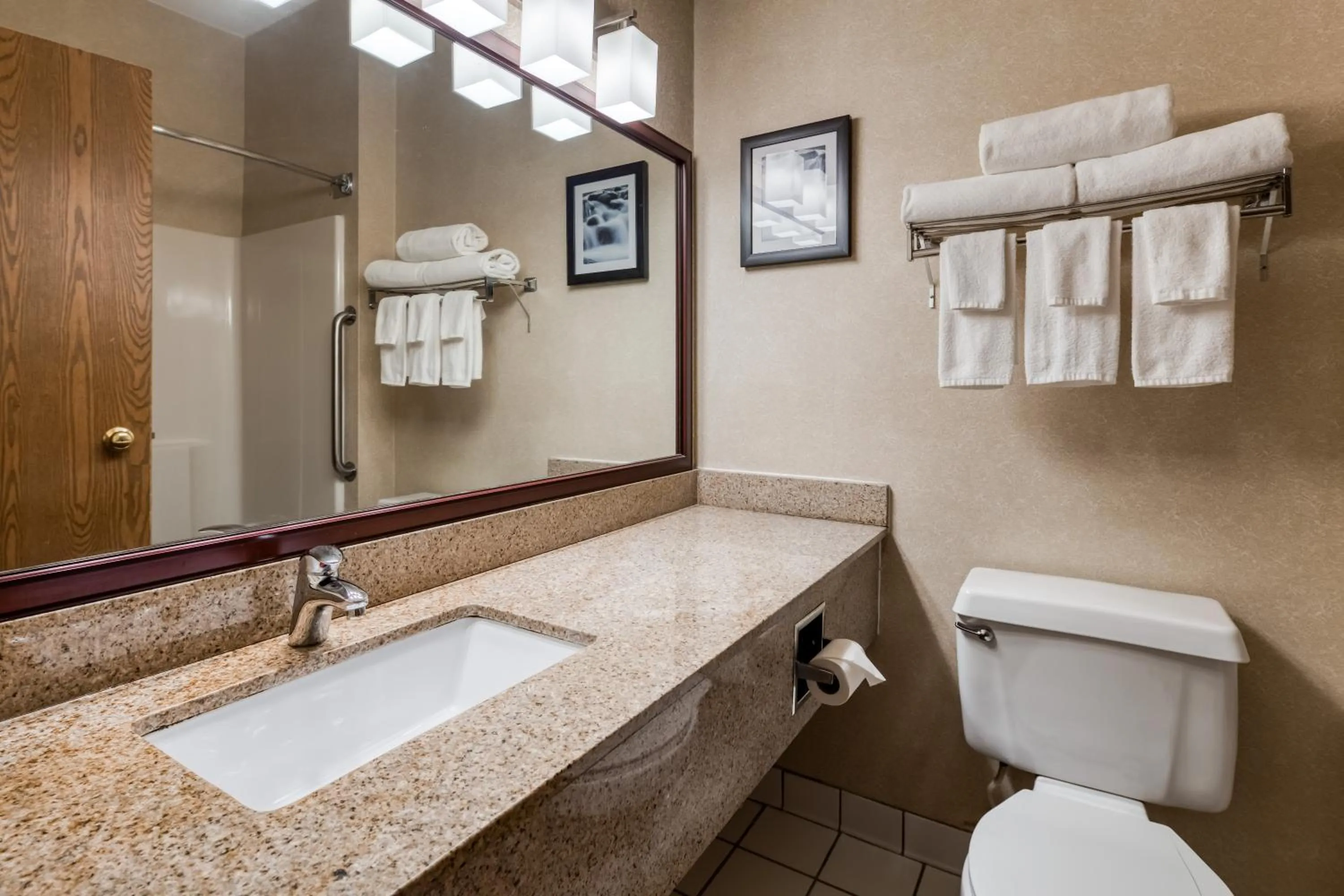 Bathroom in Quality Inn & Suites Springfield Southwest near I-72