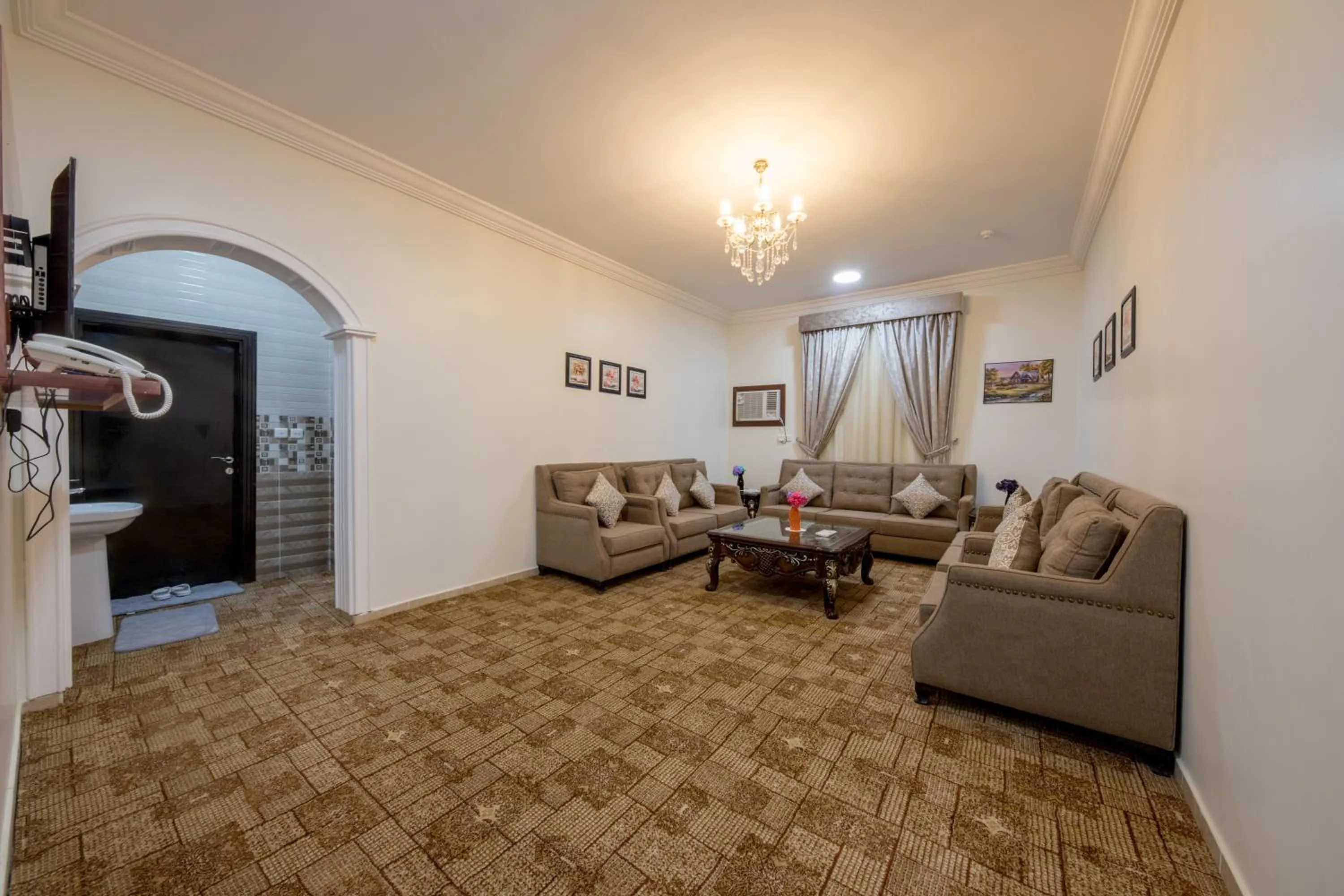 Living room in شاطئ الياسمين للشقق الفندقية