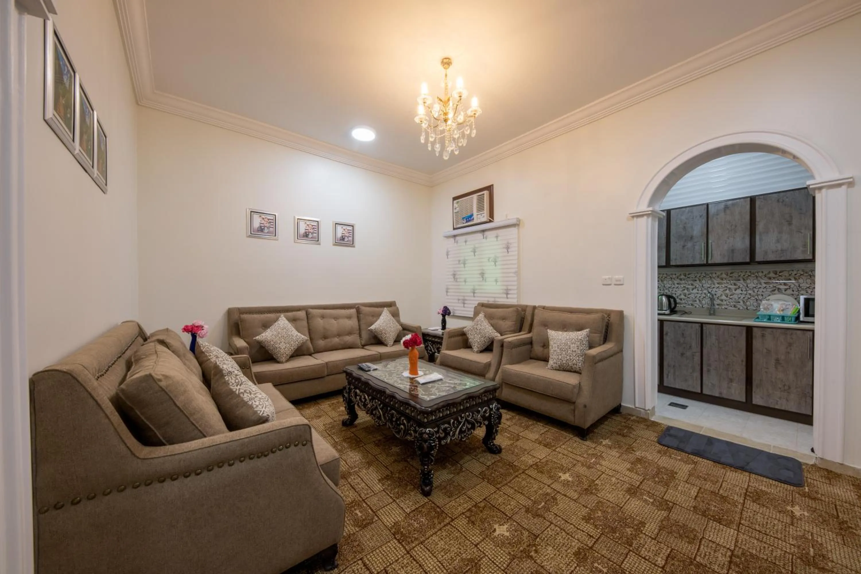 Living room in شاطئ الياسمين للشقق الفندقية