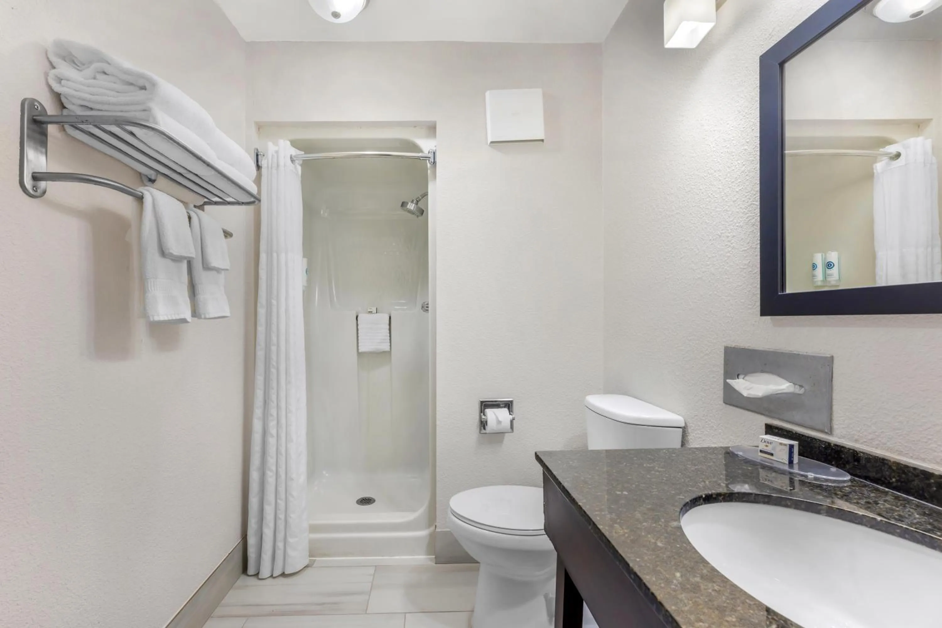 Bathroom in Comfort Inn Bourbonnais near I-57