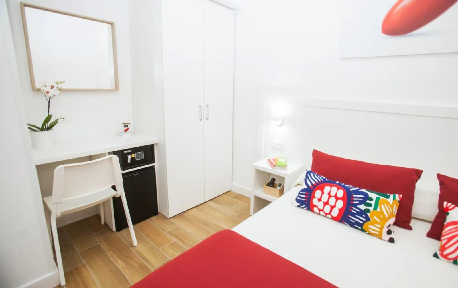 Bed in Mediterranean rooms