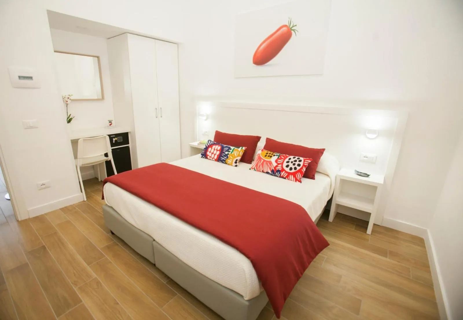 Bed in Mediterranean rooms