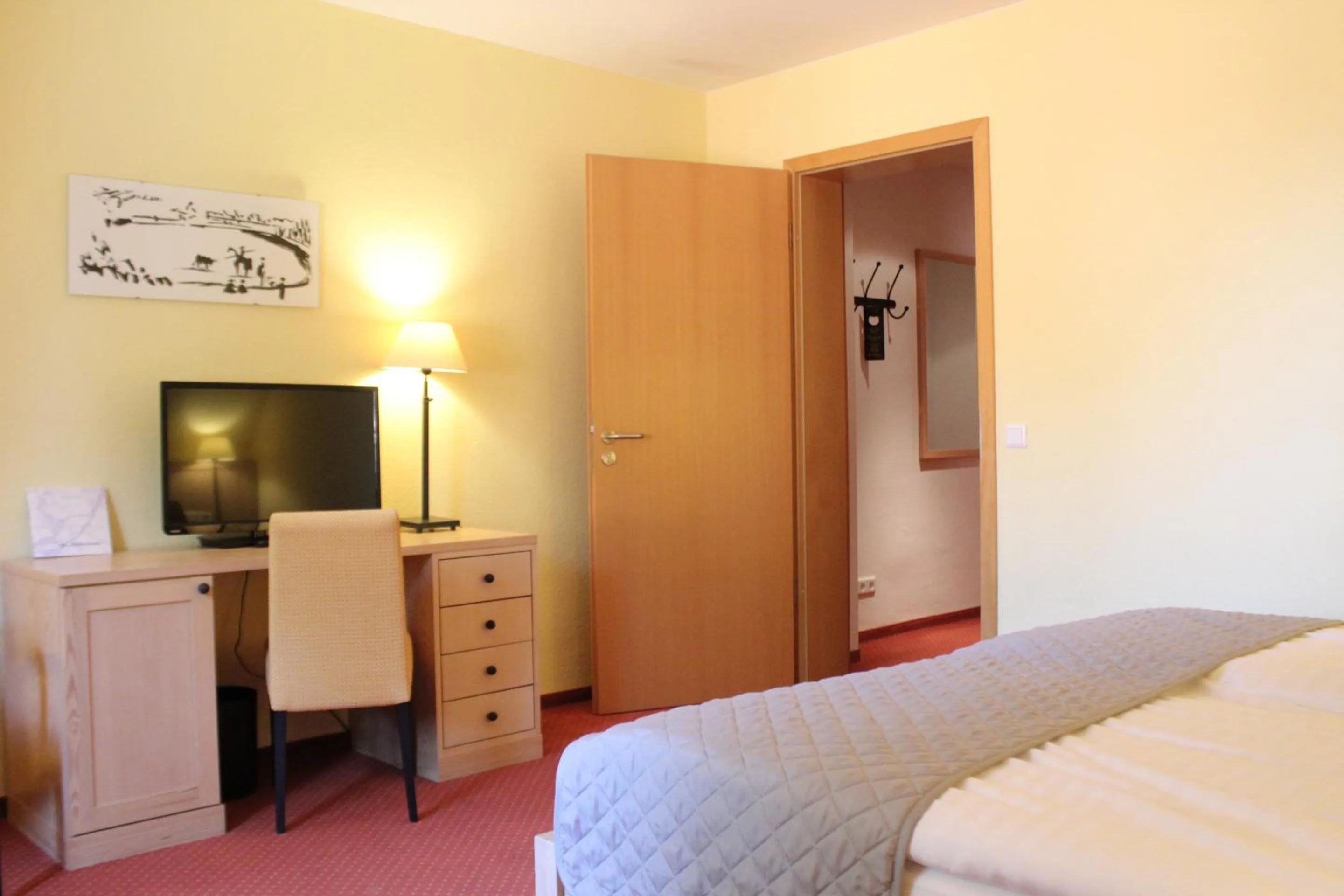 Bedroom, Bed in Landgasthof Wildwasser