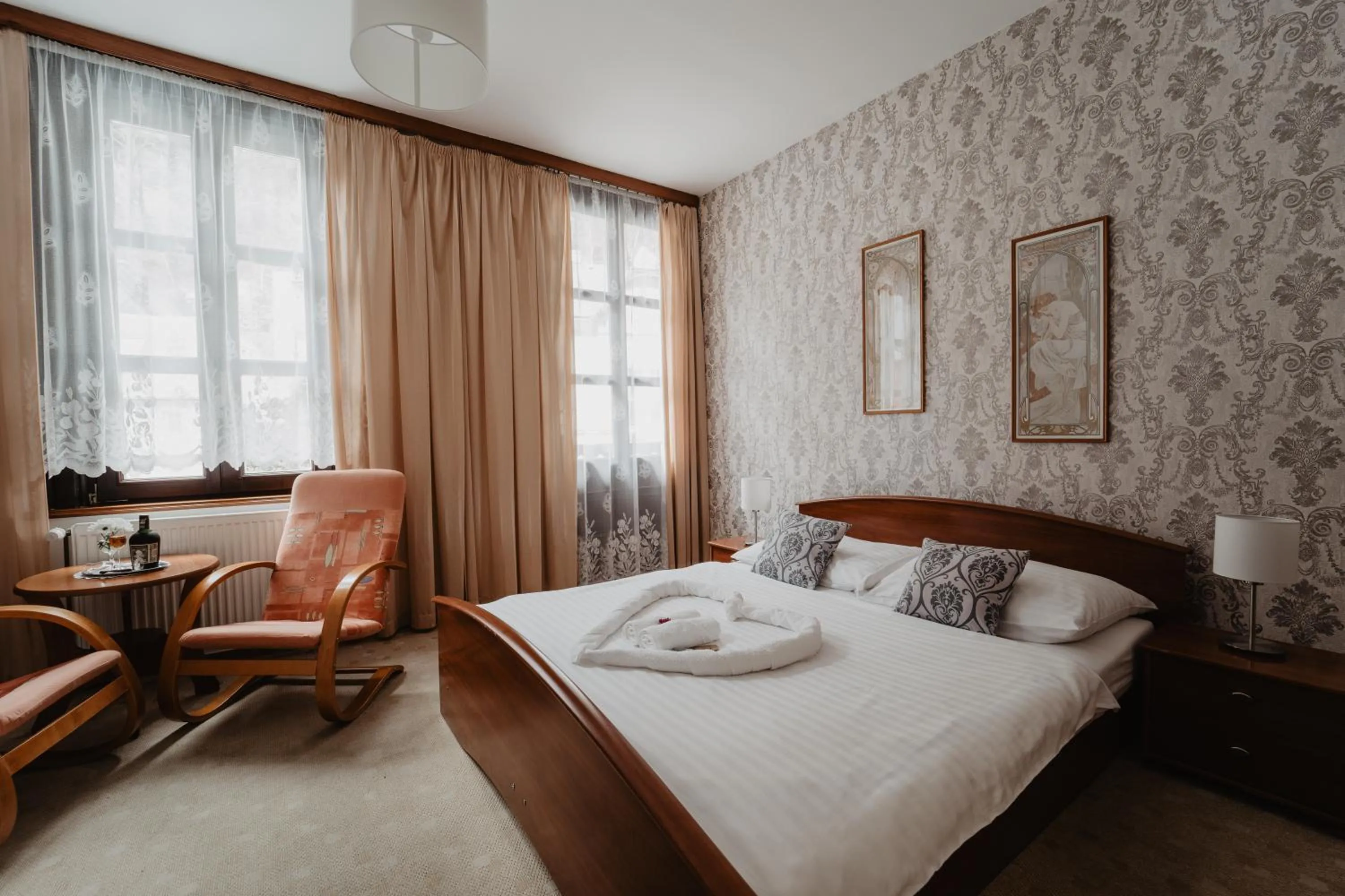 Bed in Hotel U Lípy