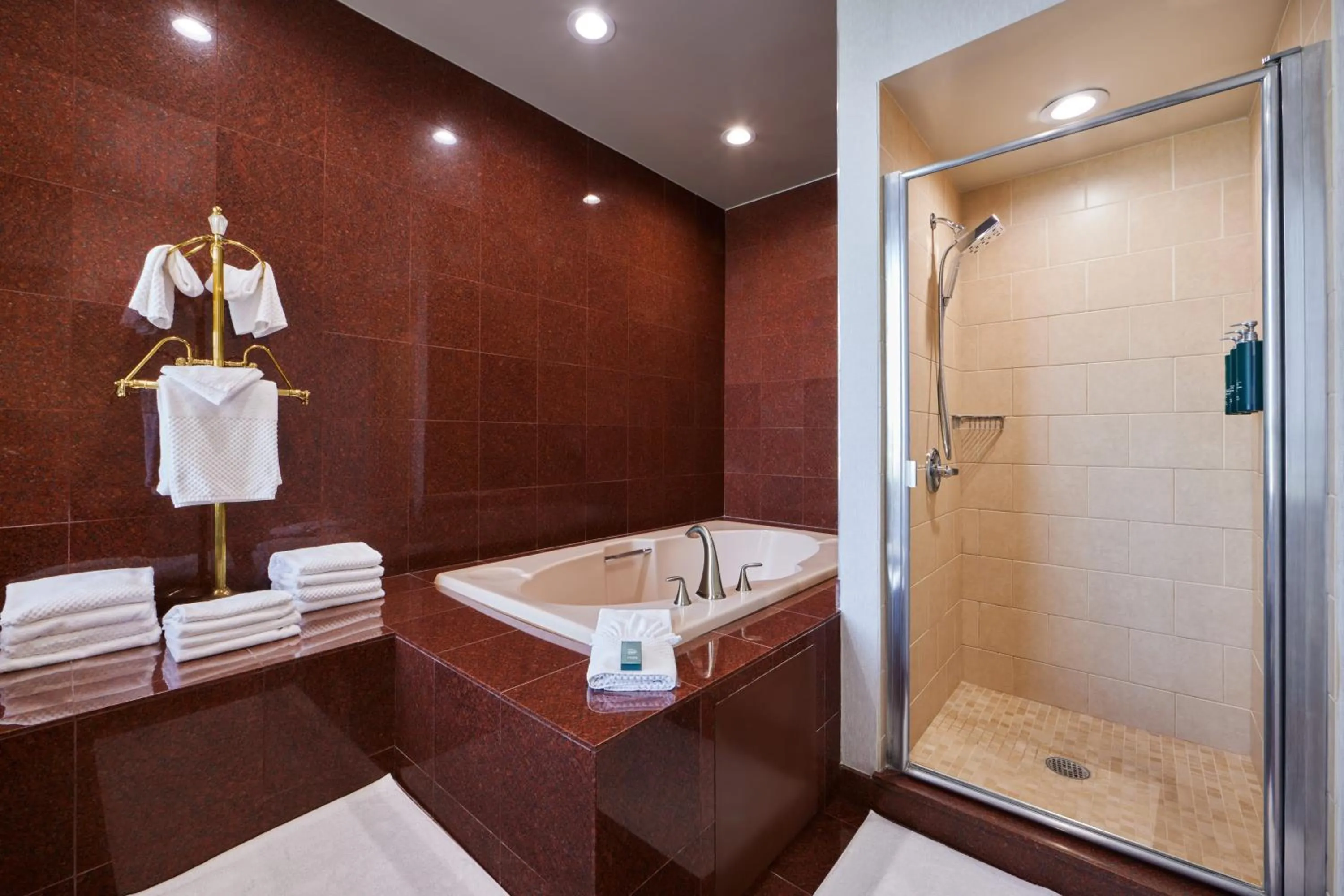 Bathroom in Hotel Fera Anaheim, a DoubleTree by Hilton Hotel