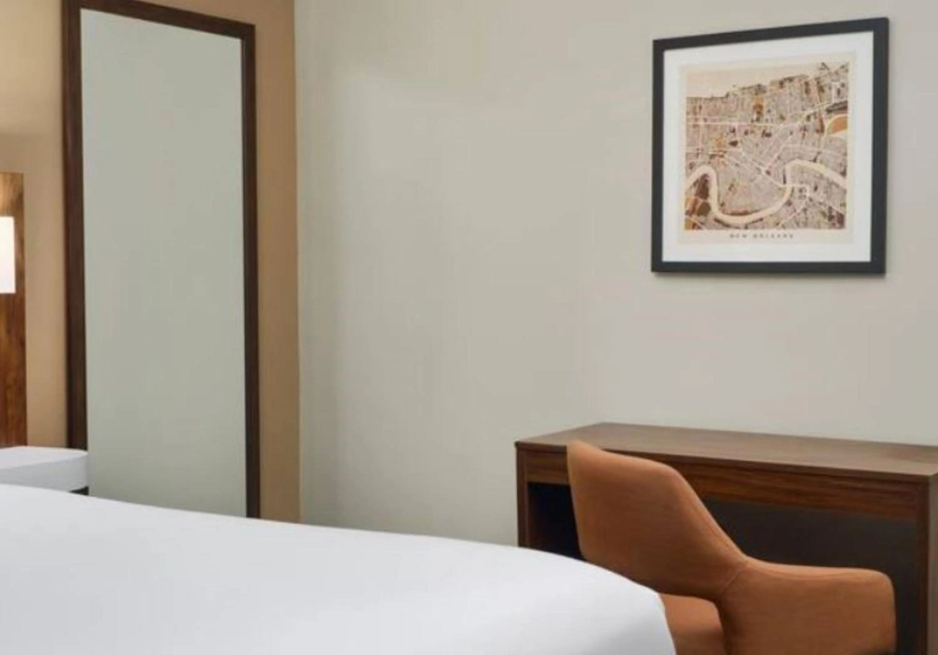 Bed in Hampton Inn & Suites New Orleans Canal St. French Quarter