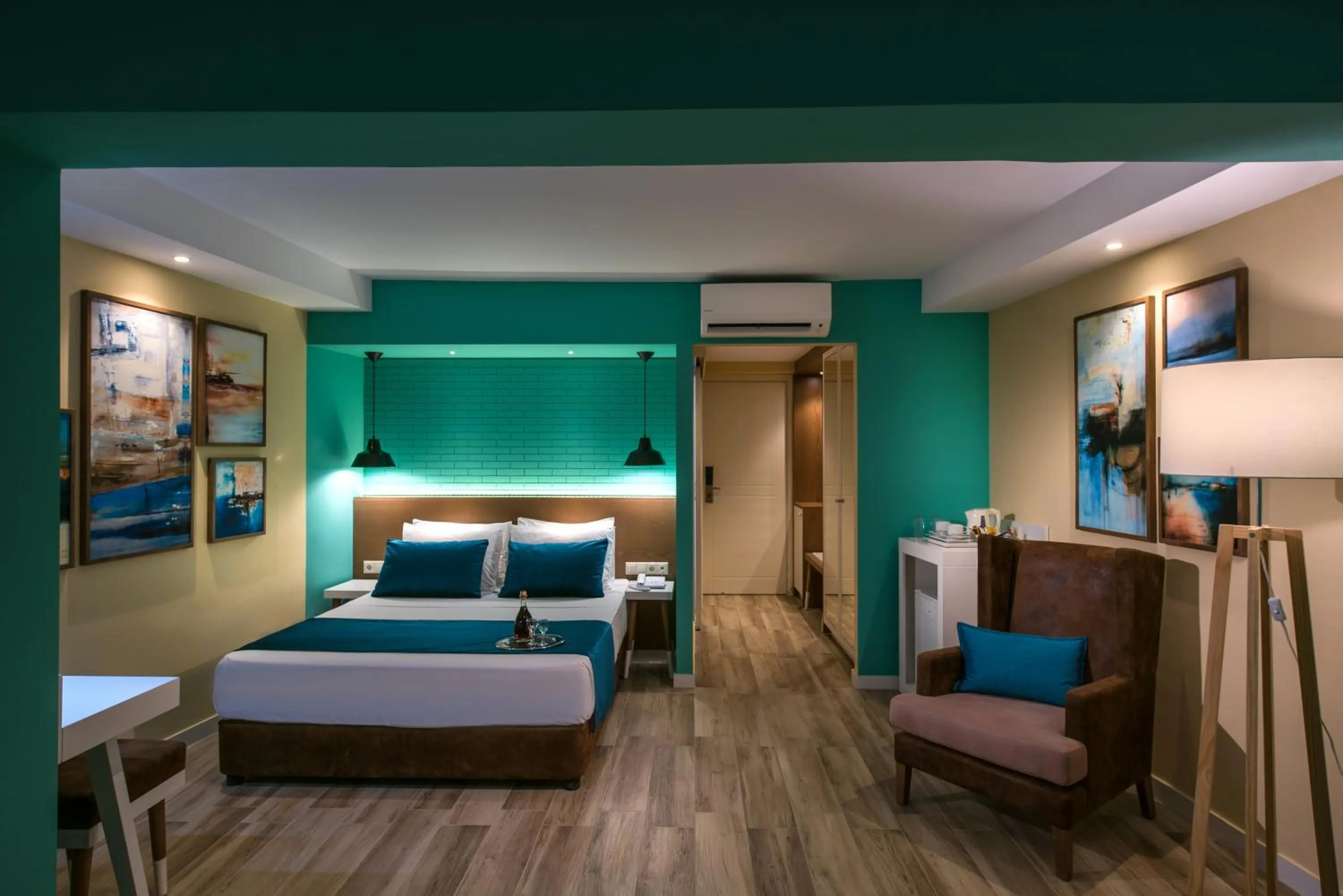Bedroom, Bed in Fodele Beach Water Park Resort