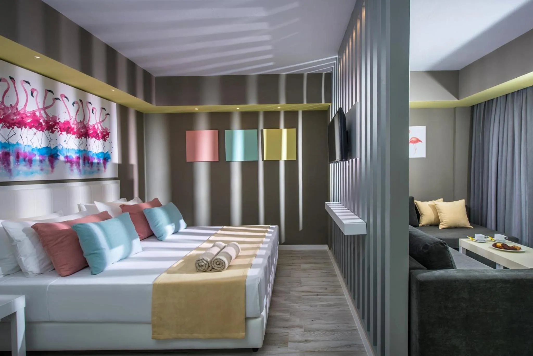 Bedroom, Bed in Fodele Beach Water Park Resort