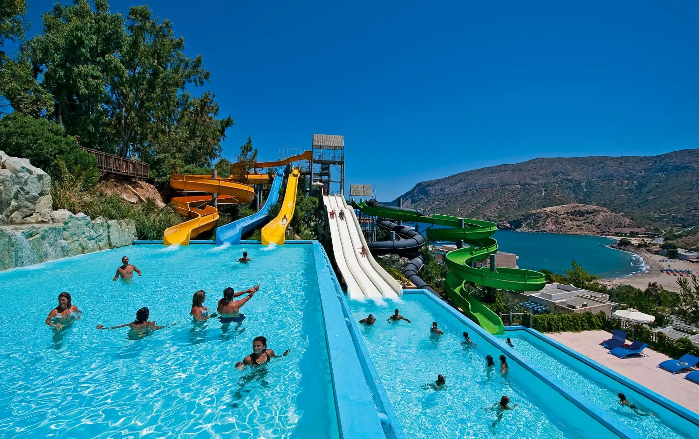 Aqua park in Fodele Beach Water Park Resort