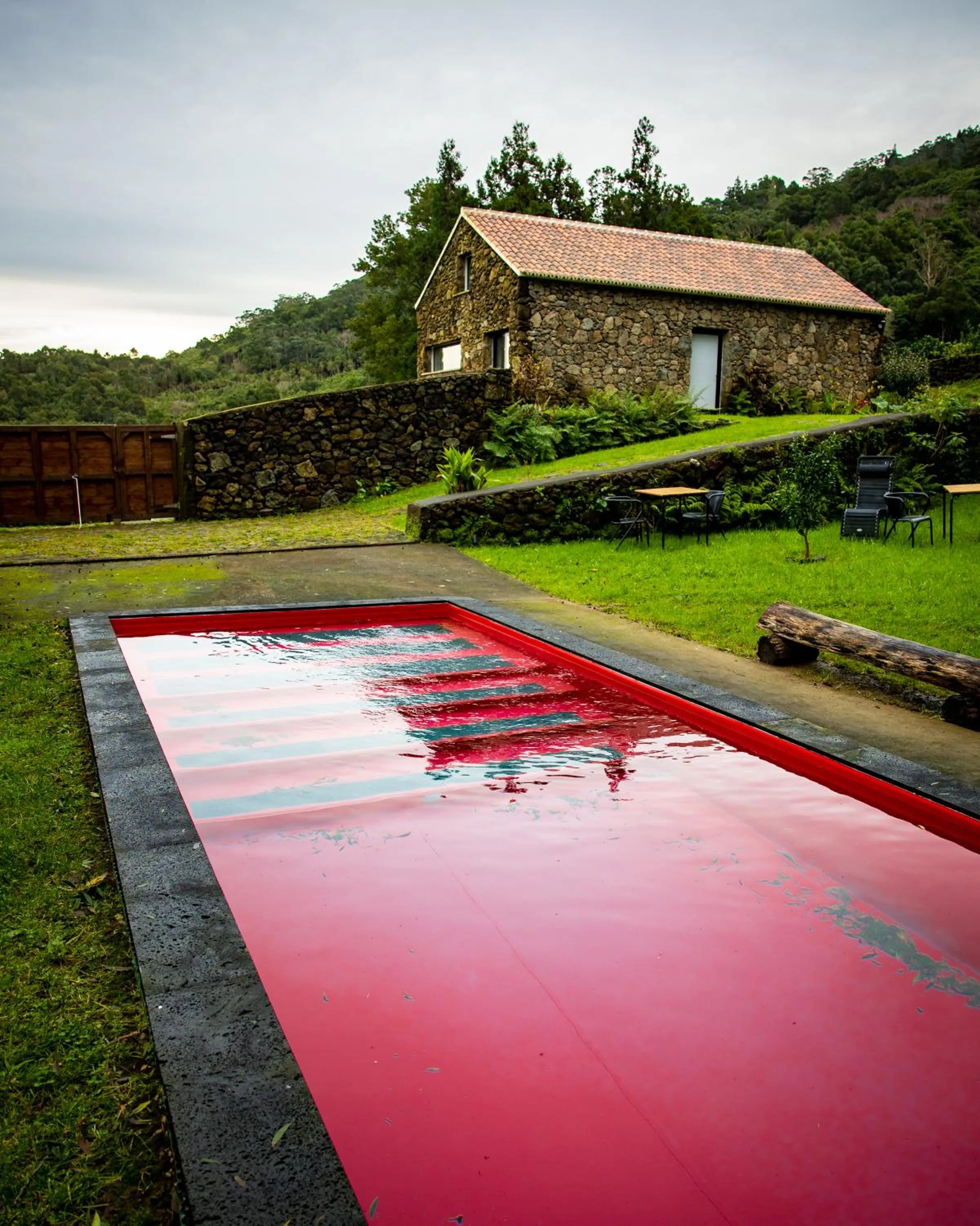 Swimming pool in Caparica Azores Ecolodge