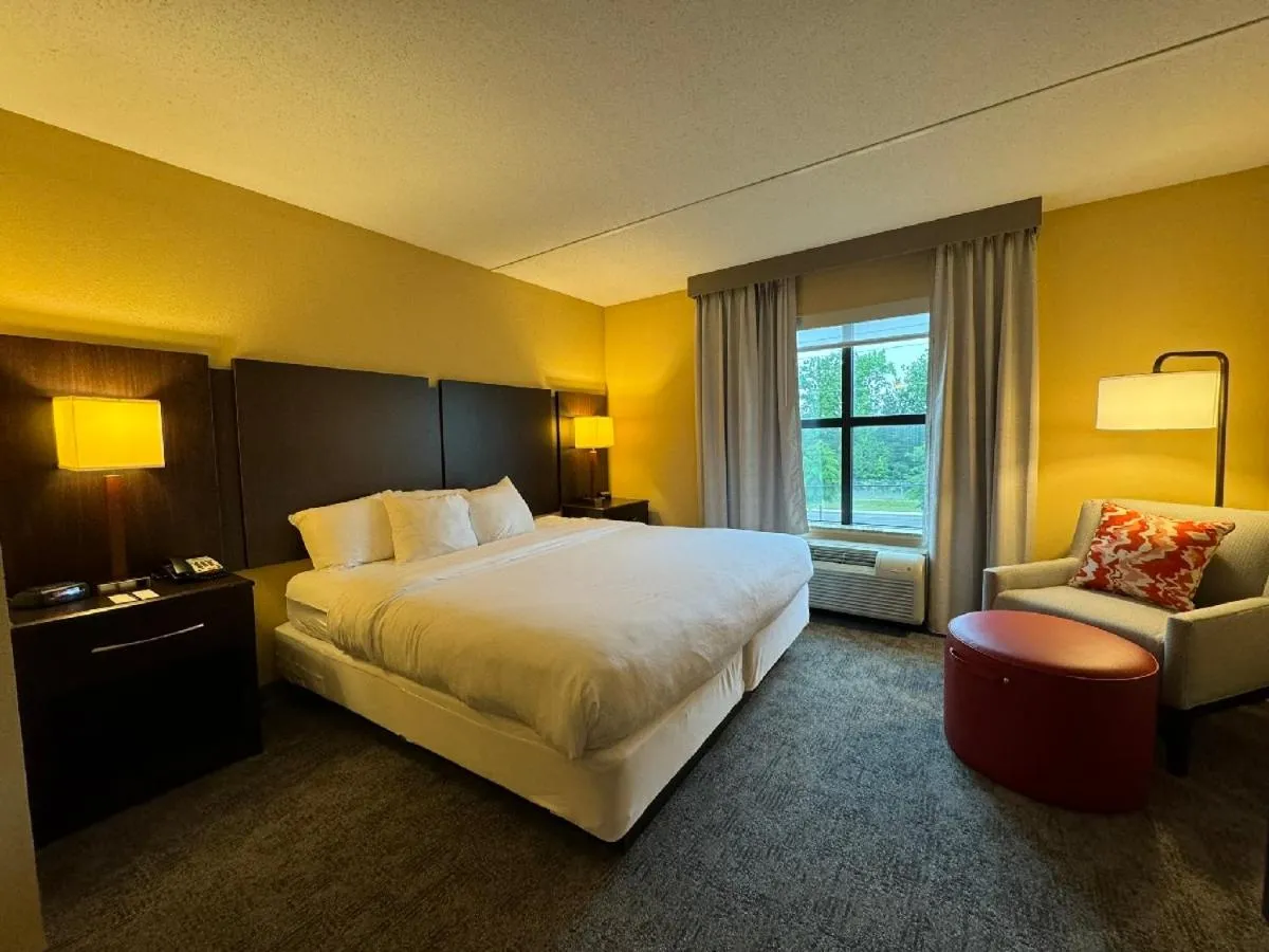 Bed in Comfort Inn & Suites Lexington Park near Pax River