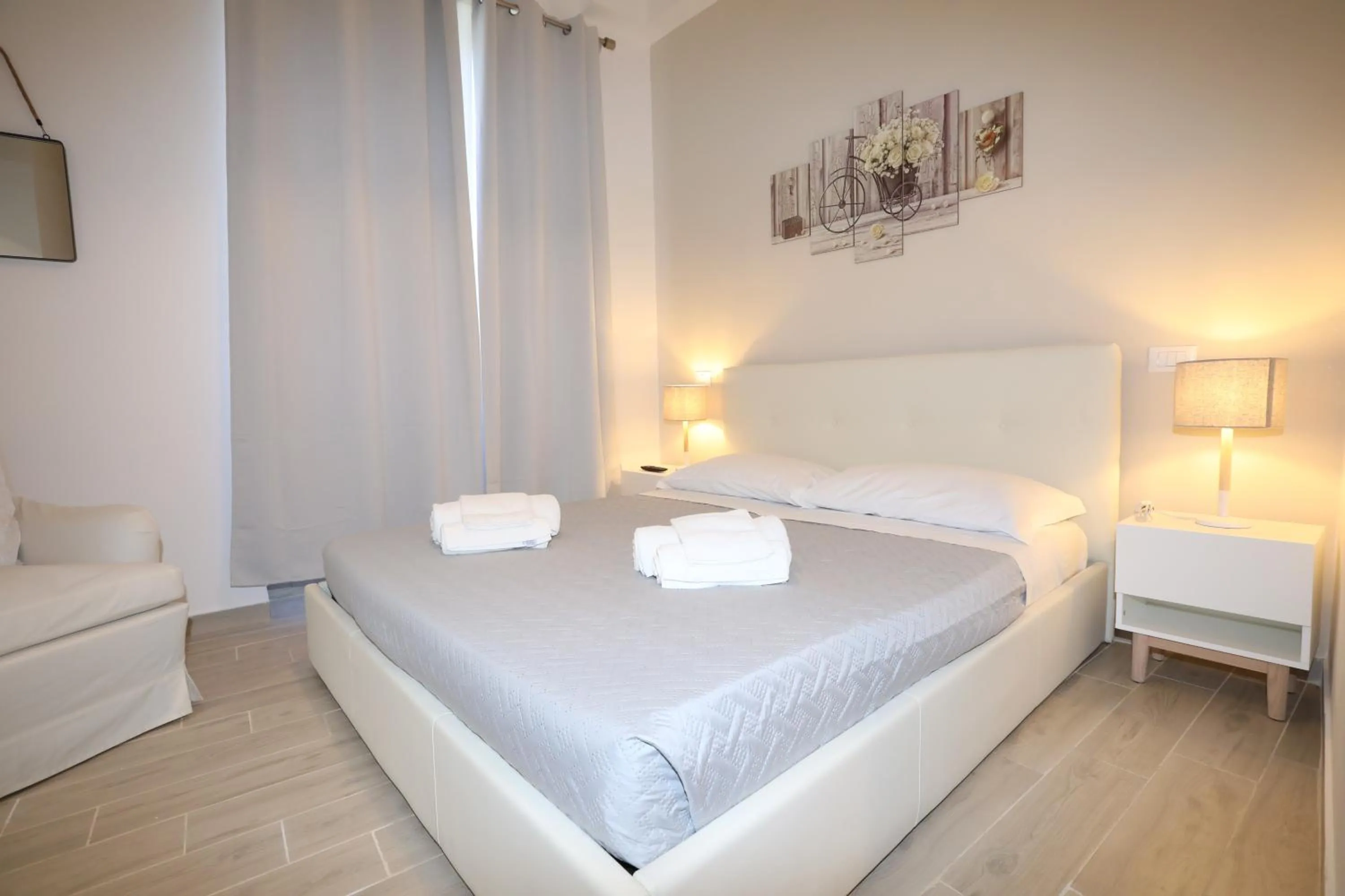 Bed in Unique luxury apartment and rooms