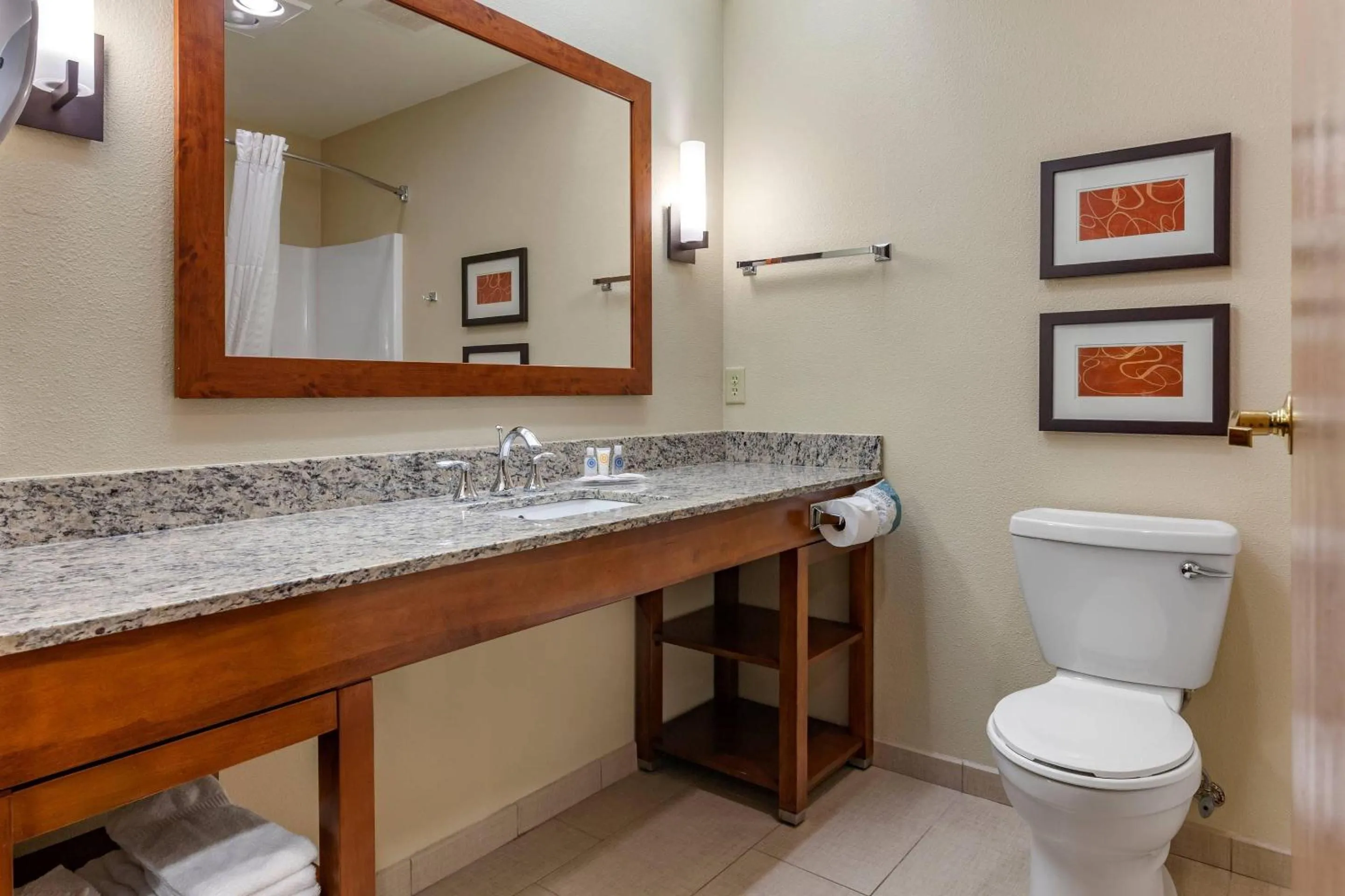 Bathroom in Comfort Suites Marquette