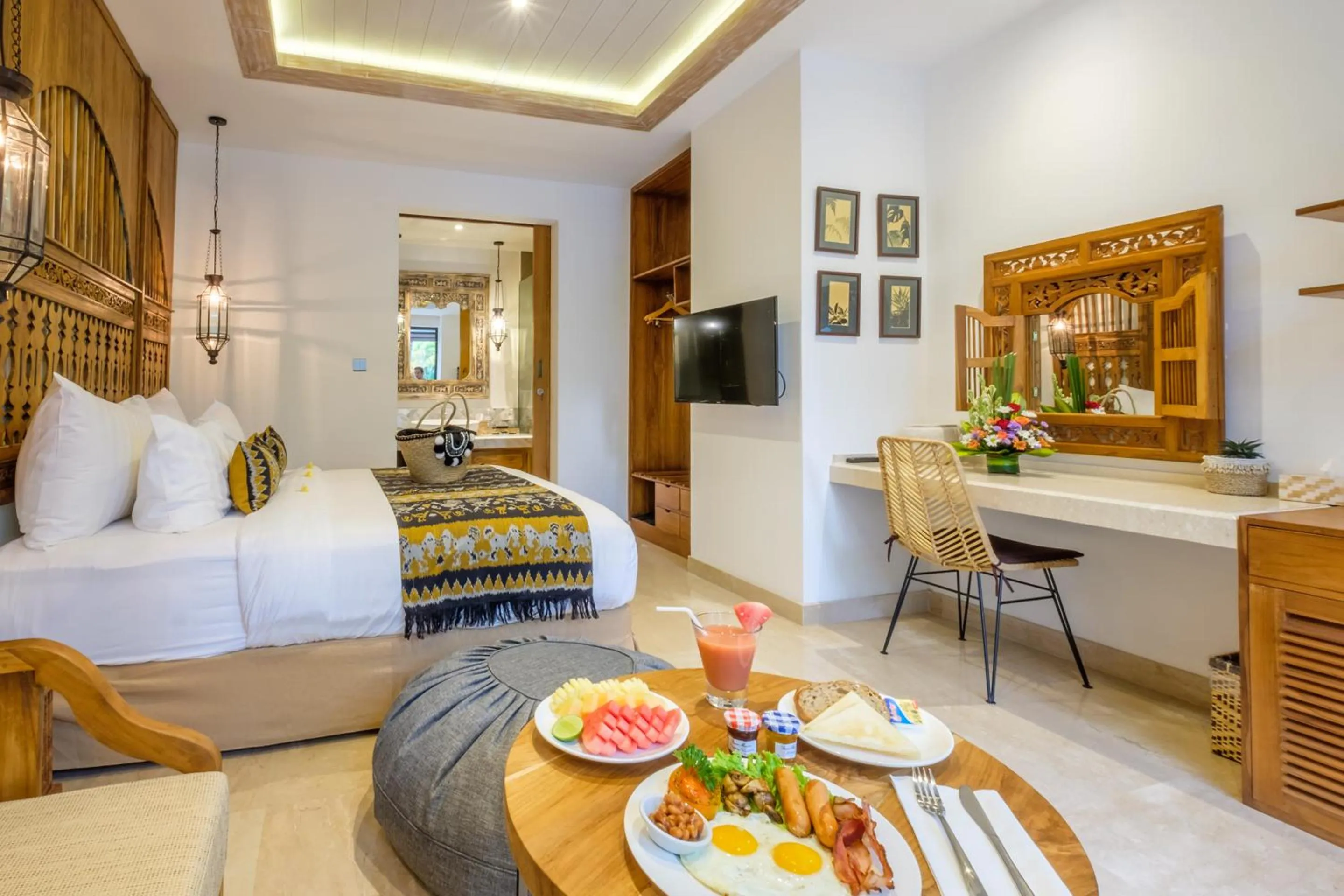 Food and drinks in The Akasha Seminyak Bali Boutique Hotel