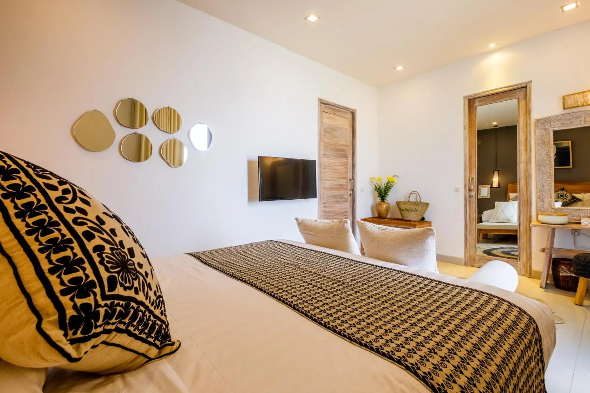 Bed in The Akasha Seminyak Bali Boutique Hotel