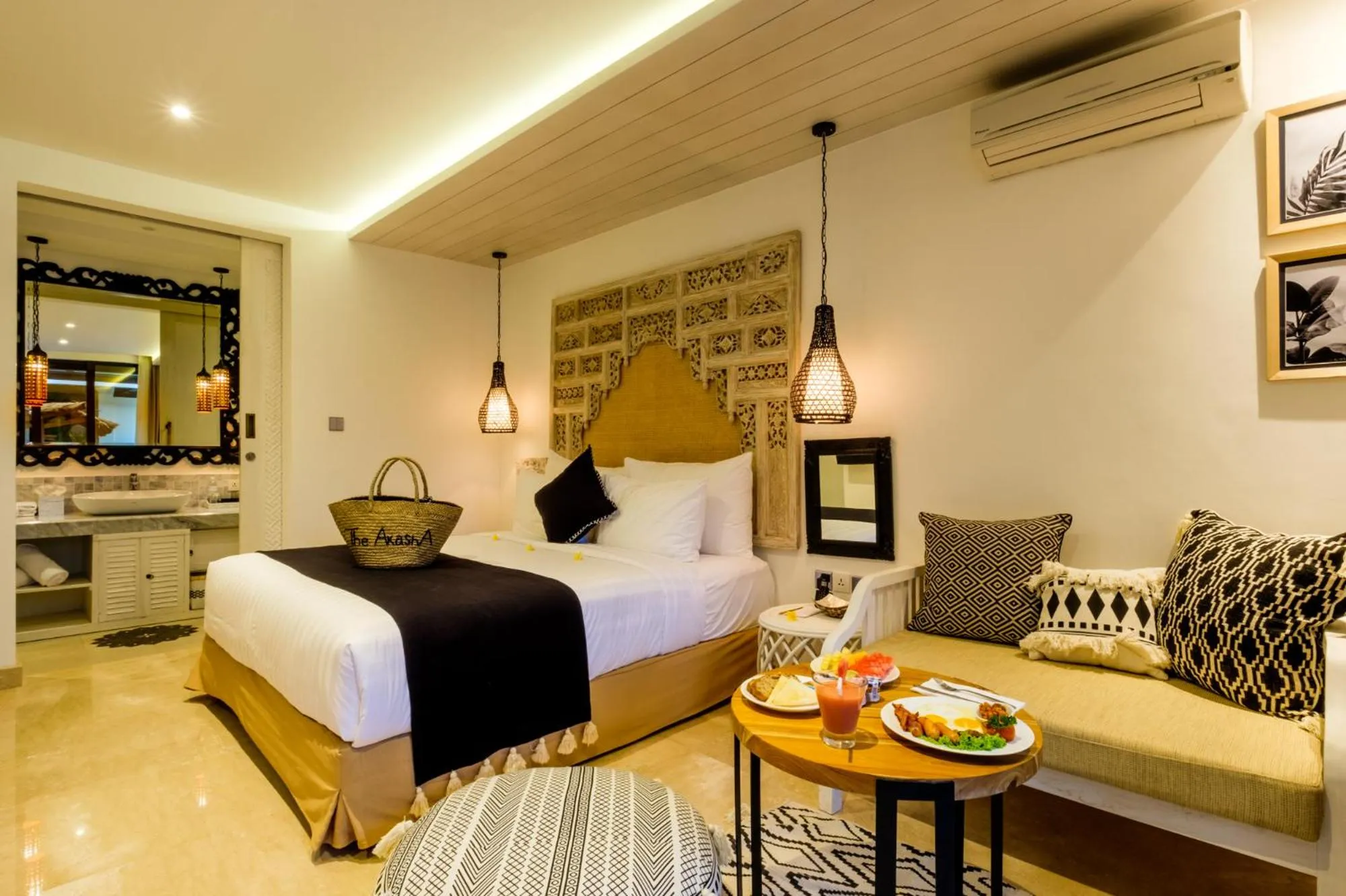 Photo of the whole room, Bed in The Akasha Seminyak Bali Boutique Hotel