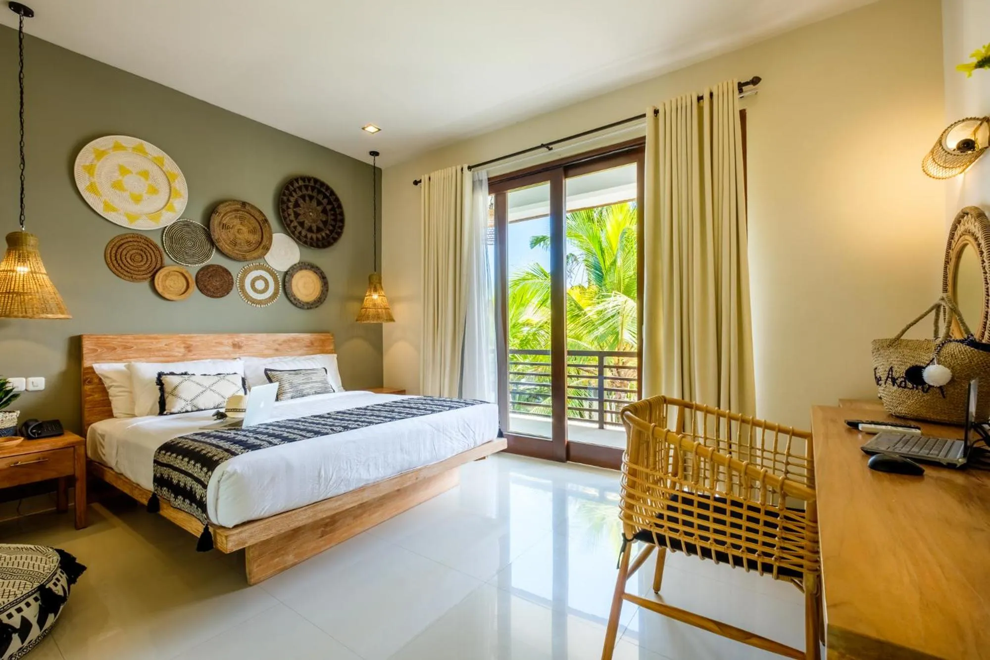 Bed in The Akasha Seminyak Bali Boutique Hotel