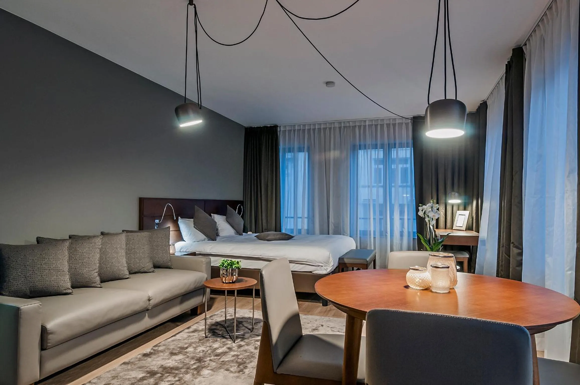 Living room, Bed in Aparthotel Residence Agenda